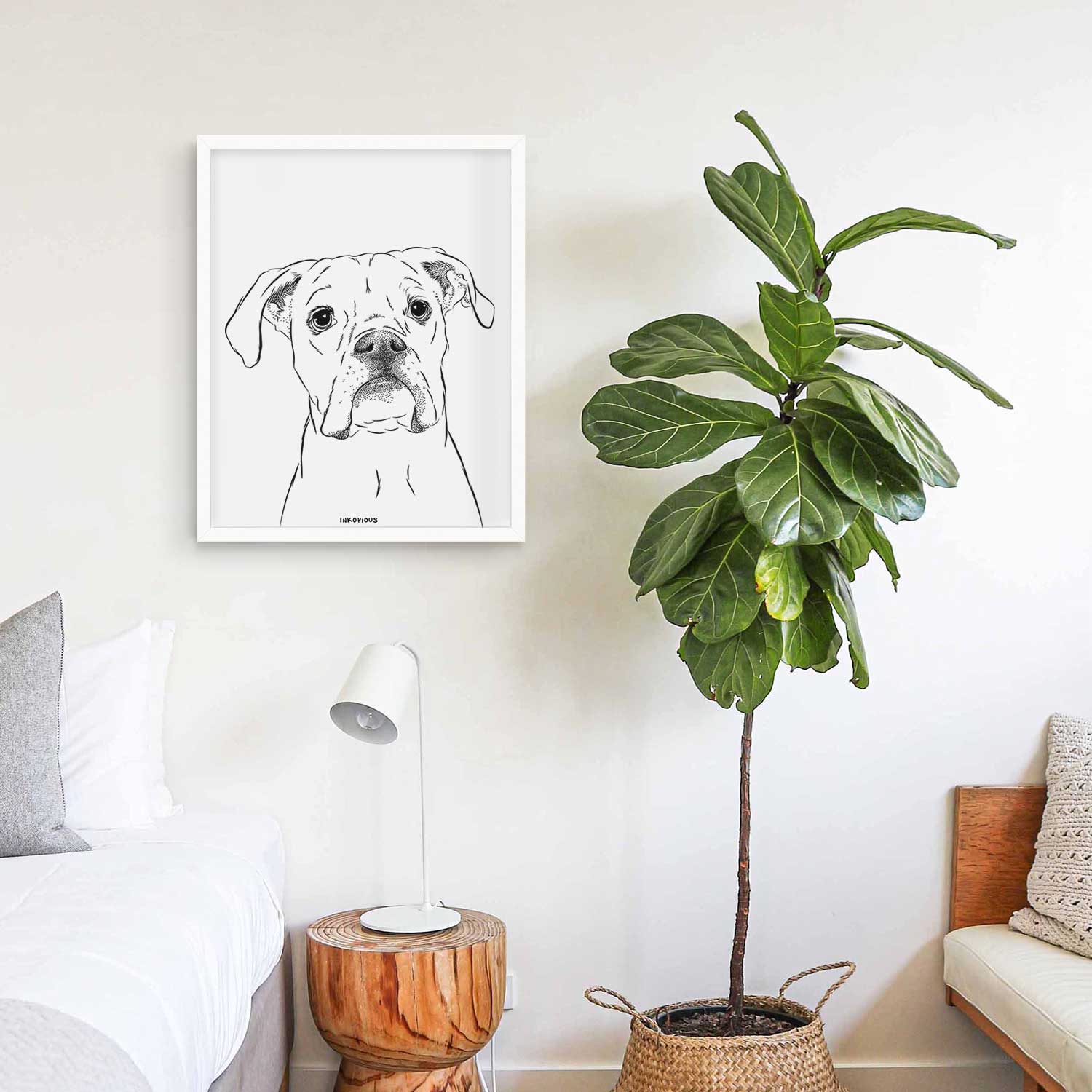 Henley the Boxer Art Print