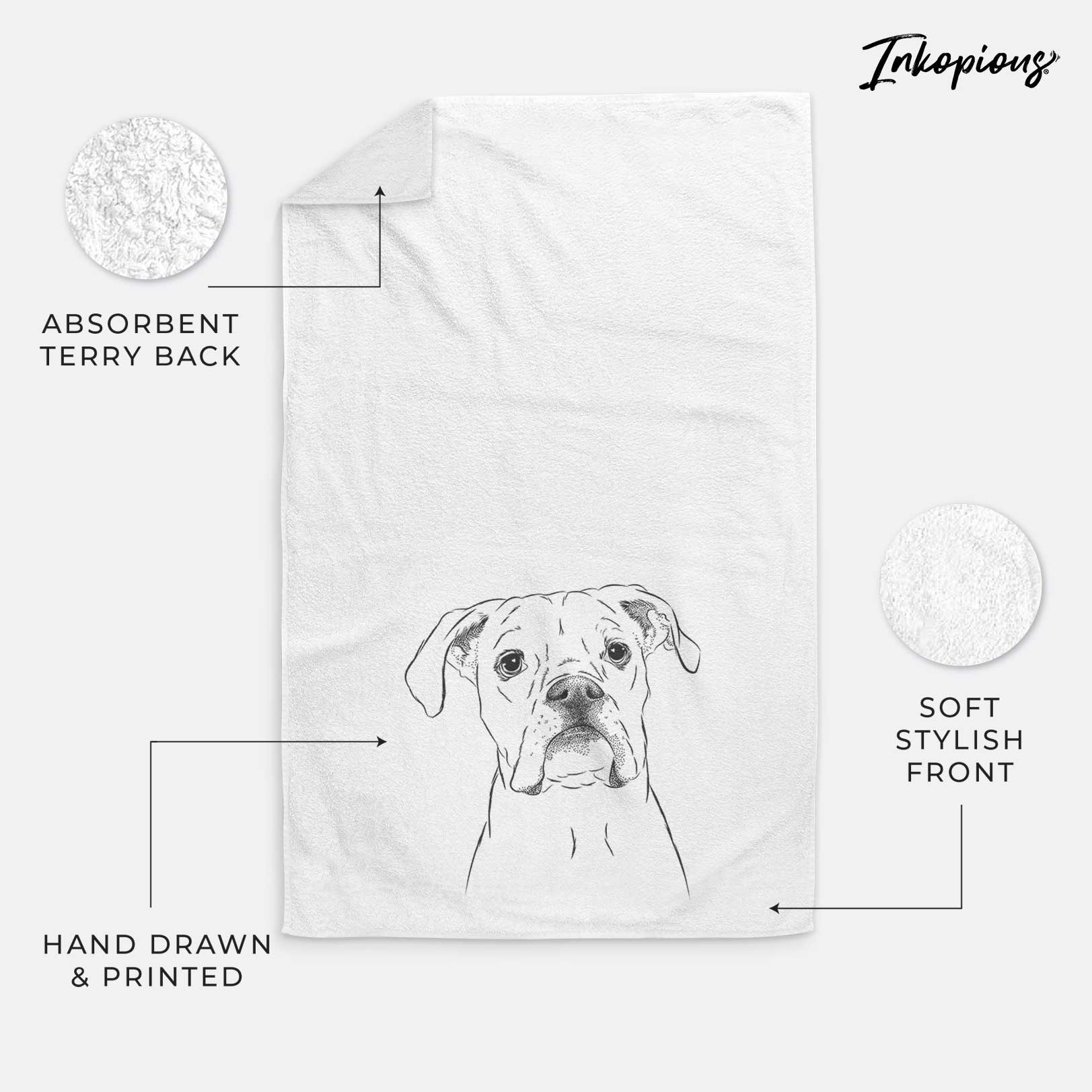 Henley the Boxer Decorative Hand Towel