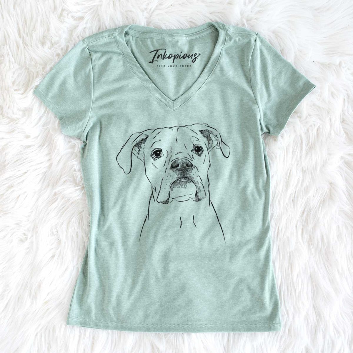 Bare Henley the Boxer - Women&#39;s V-neck Shirt