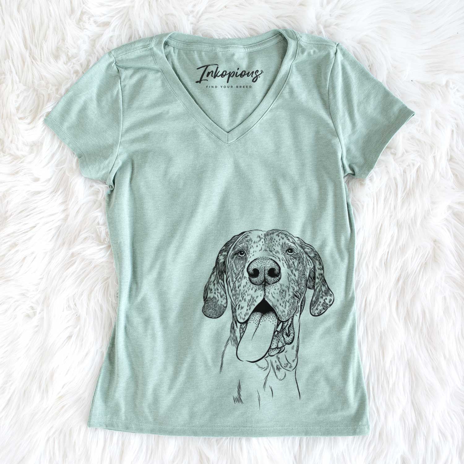 Bare Hennessey the Great Dane - Women's V-neck Shirt