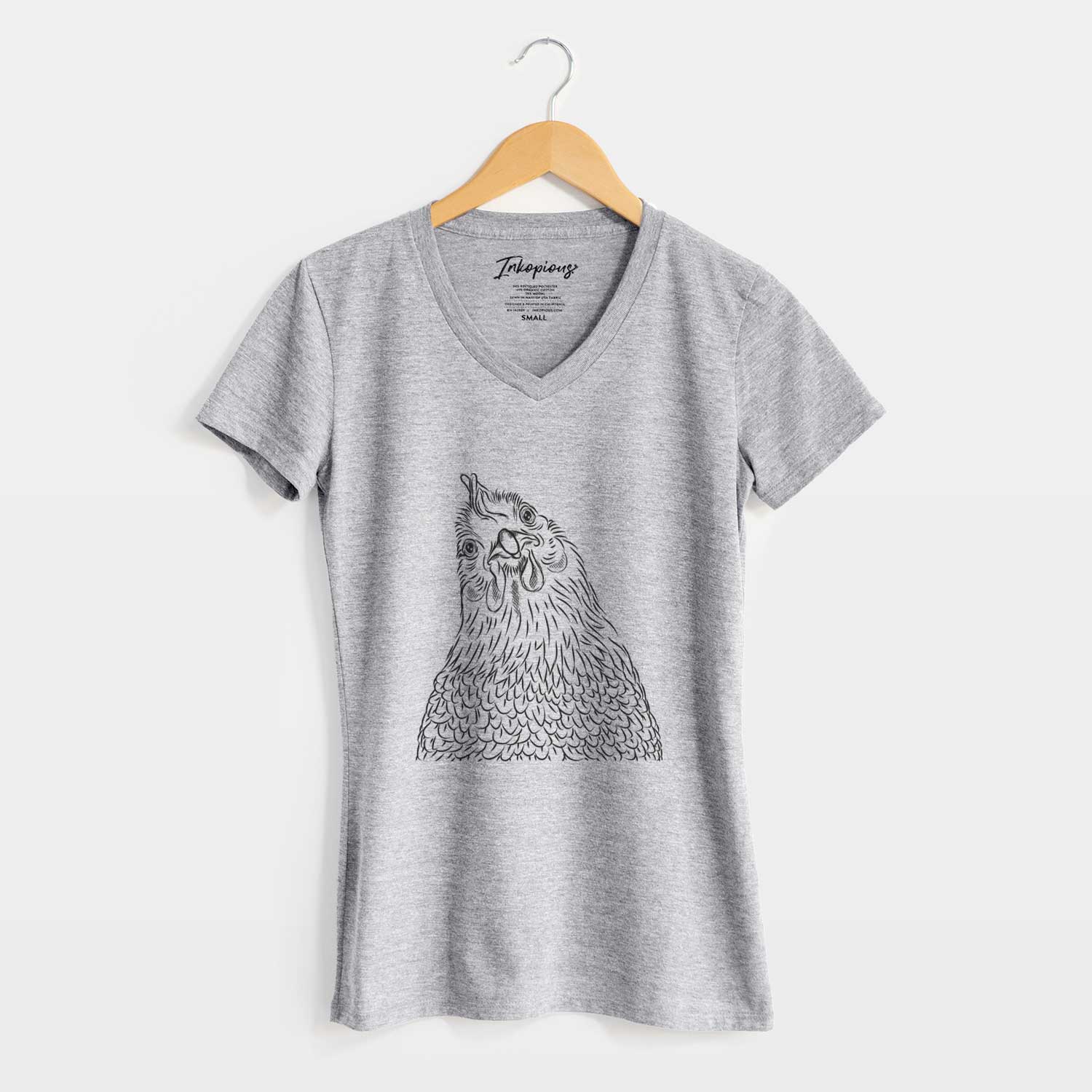 Bare Henrietta the Chicken - Women's V-neck Shirt