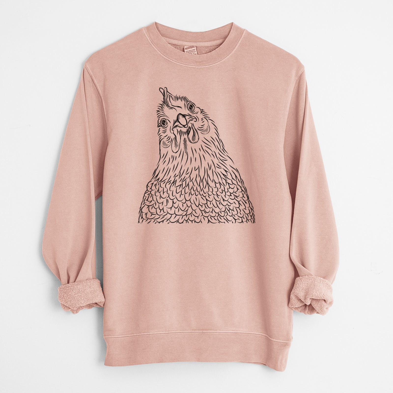 Bare Henrietta the Chicken - Unisex Pigment Dyed Crew Sweatshirt