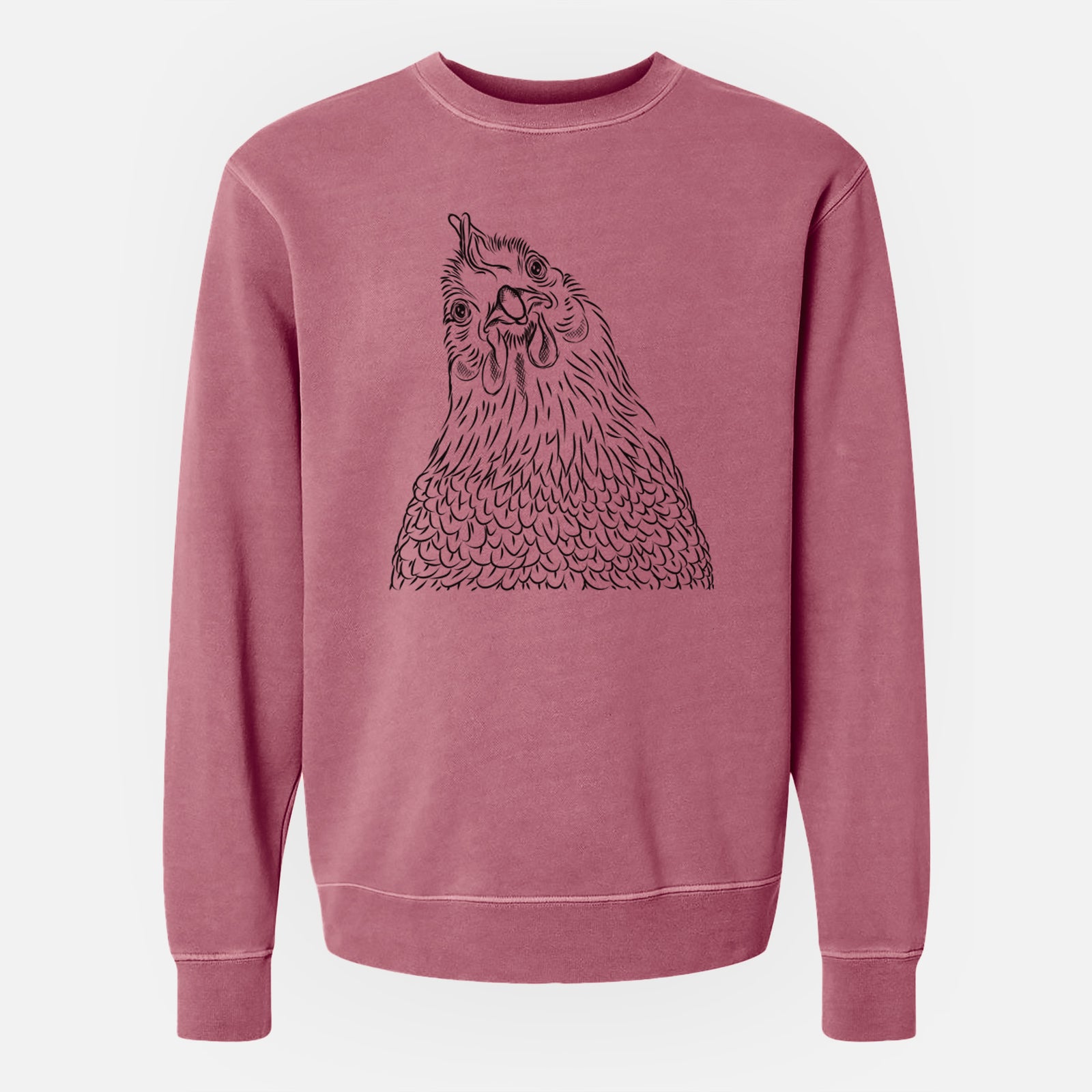 Bare Henrietta the Chicken - Unisex Pigment Dyed Crew Sweatshirt