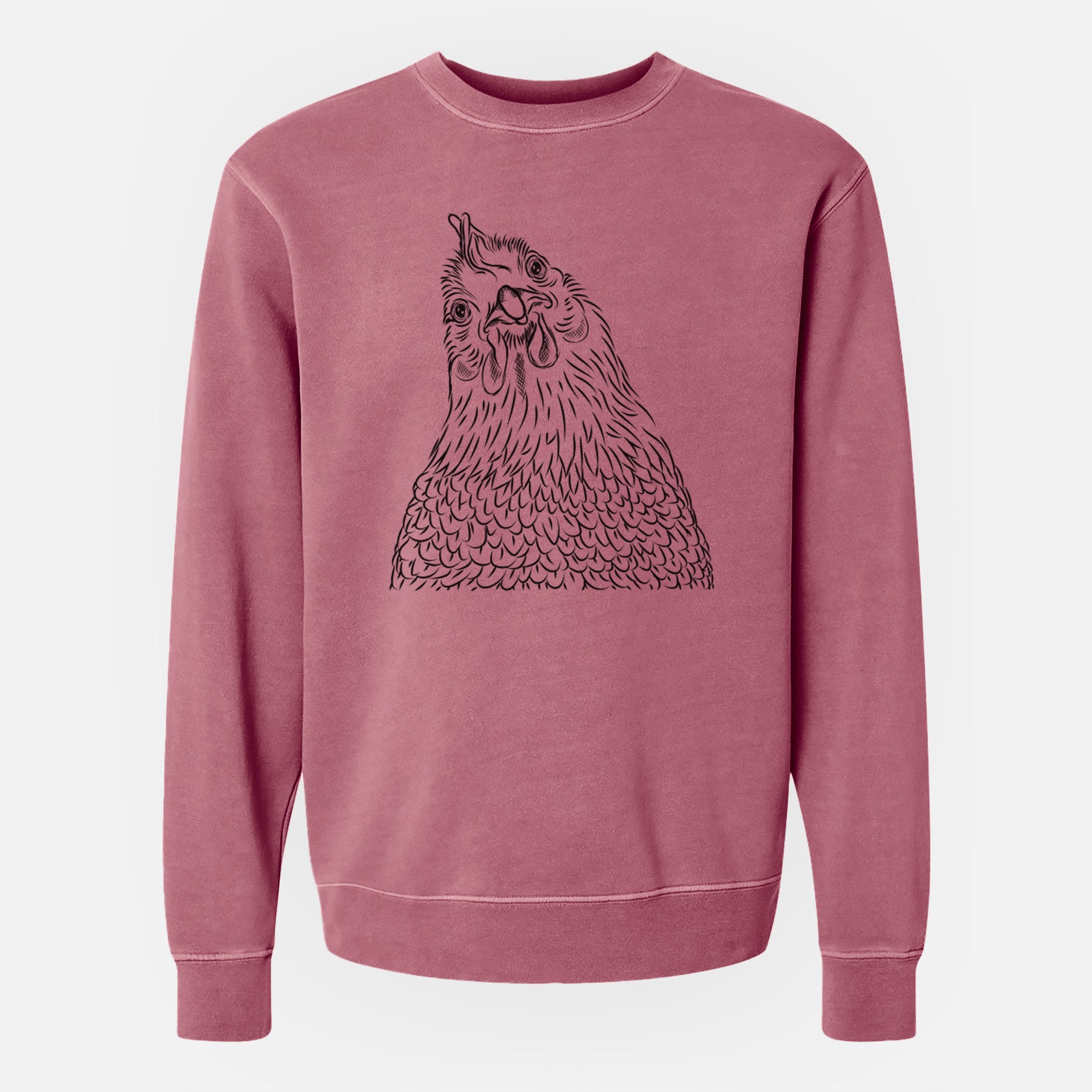 Bare Henrietta the Chicken - Unisex Pigment Dyed Crew Sweatshirt