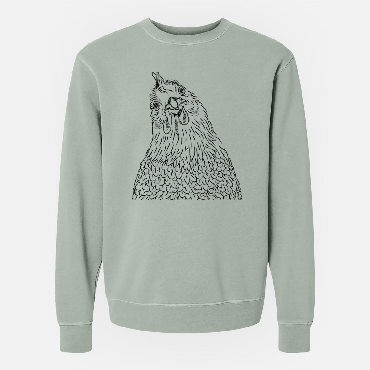 Bare Henrietta the Chicken - Unisex Pigment Dyed Crew Sweatshirt