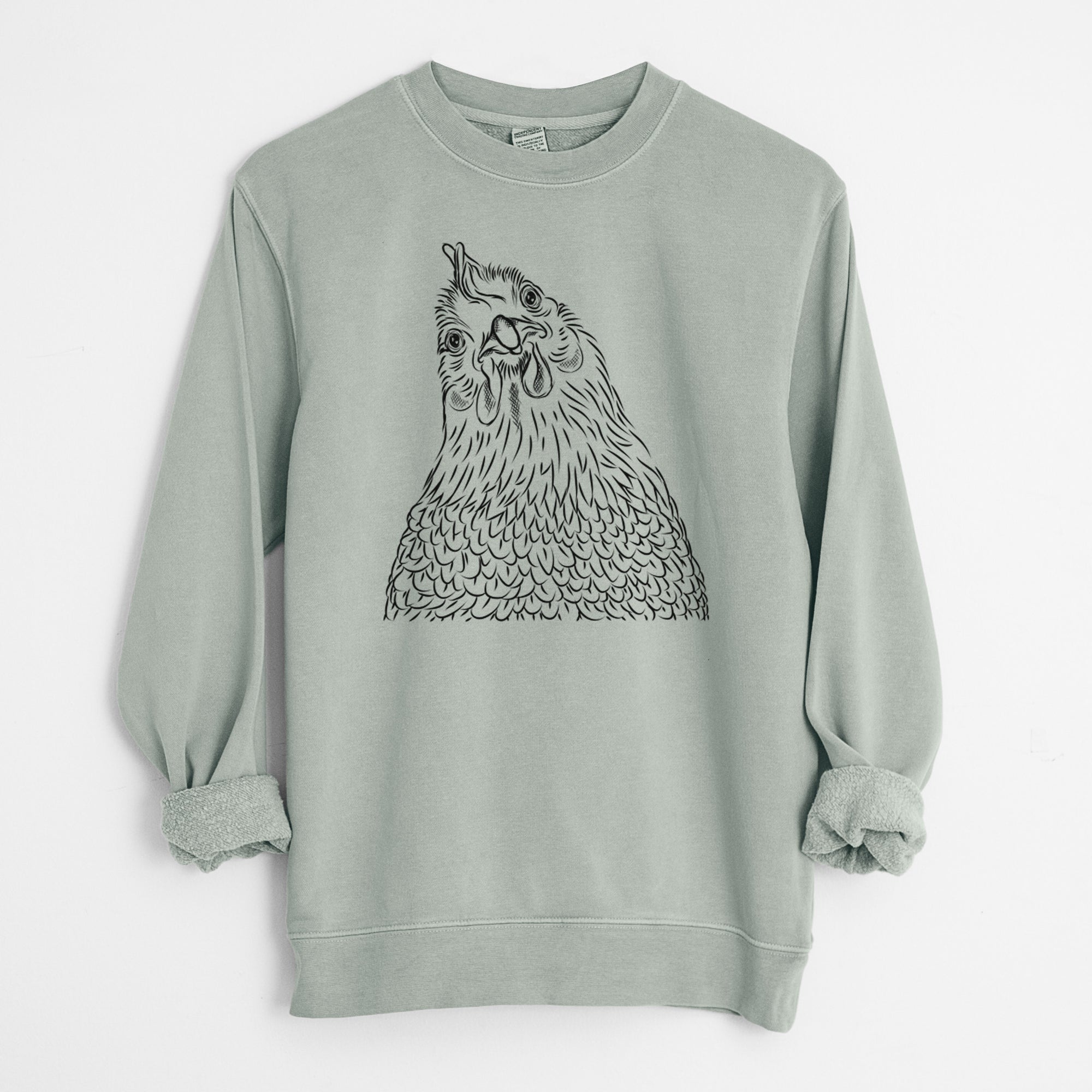 Bare Henrietta the Chicken - Unisex Pigment Dyed Crew Sweatshirt