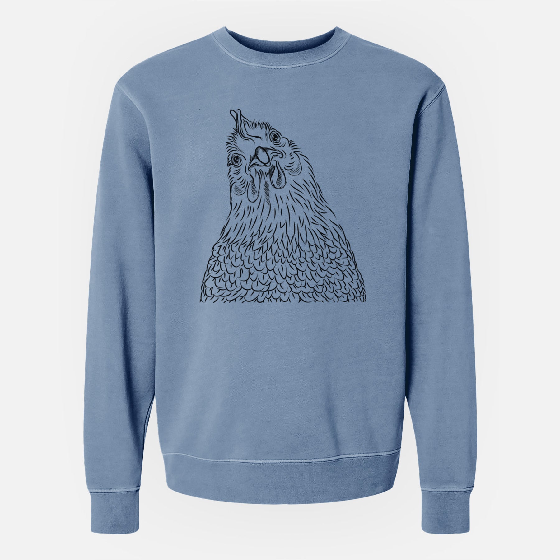 Bare Henrietta the Chicken - Unisex Pigment Dyed Crew Sweatshirt