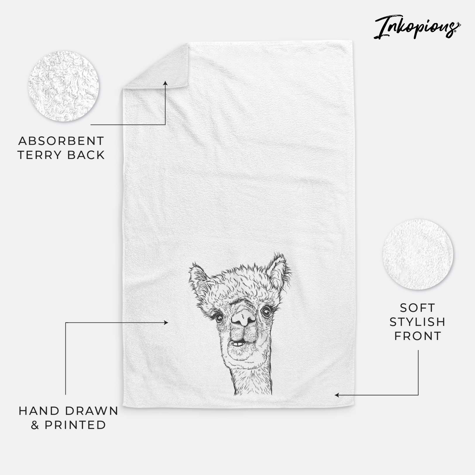 Henry the Alpaca Decorative Hand Towel