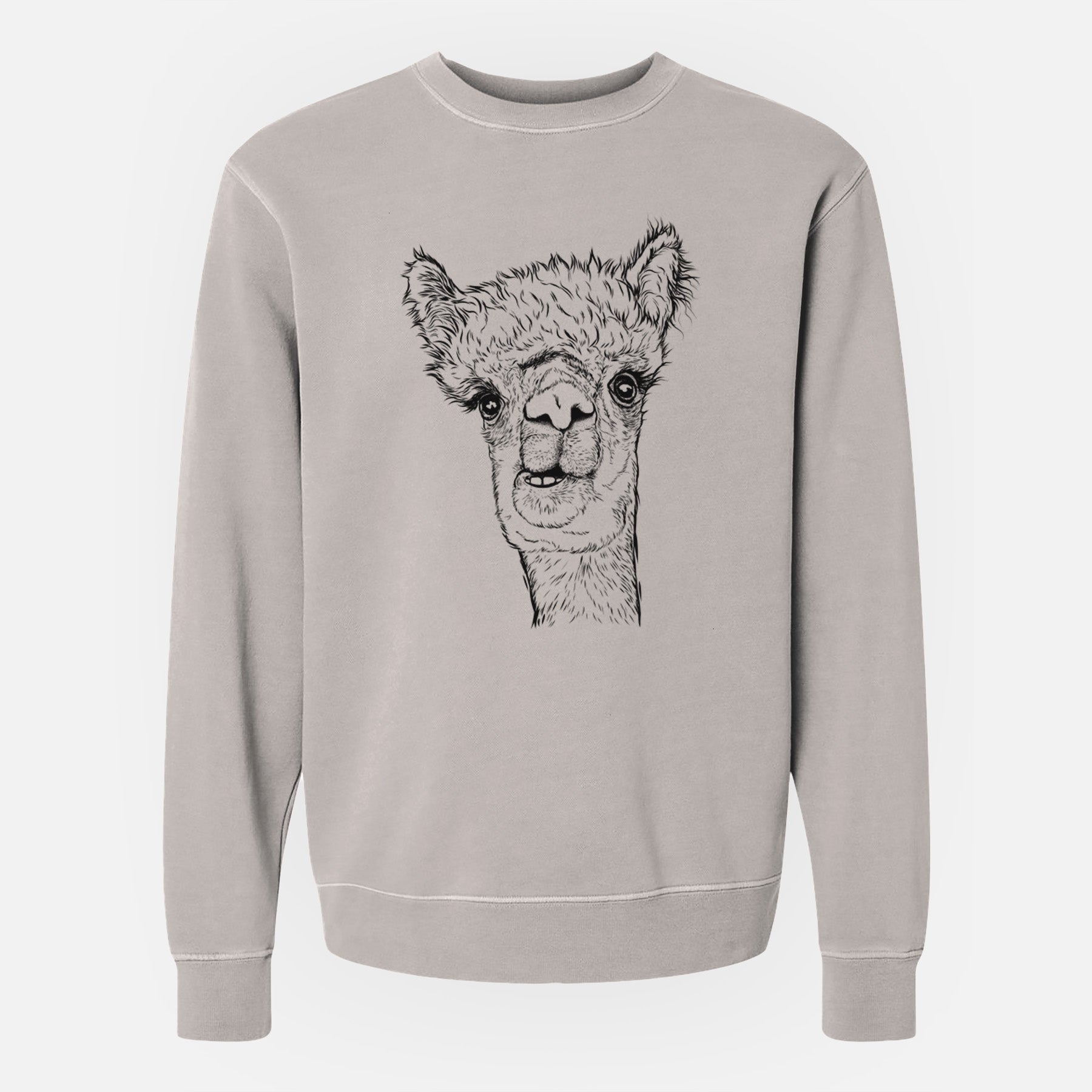 Bare Henry the Alpaca - Unisex Pigment Dyed Crew Sweatshirt