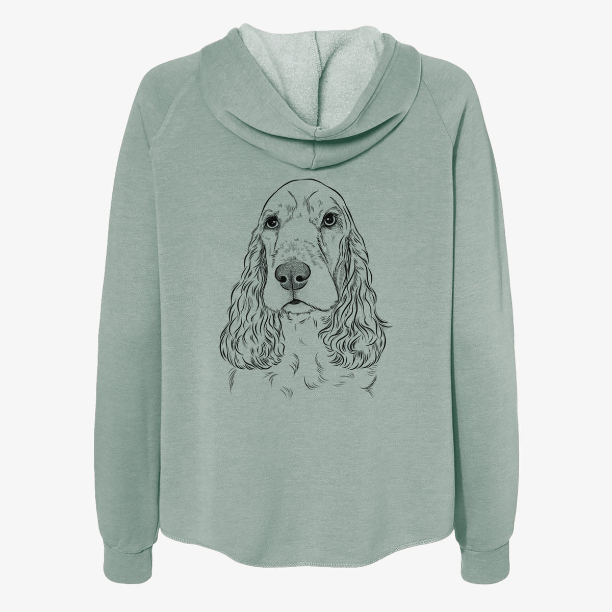 Henry the English Cocker Spaniel - Women's Cali Wave Zip-Up Sweatshirt