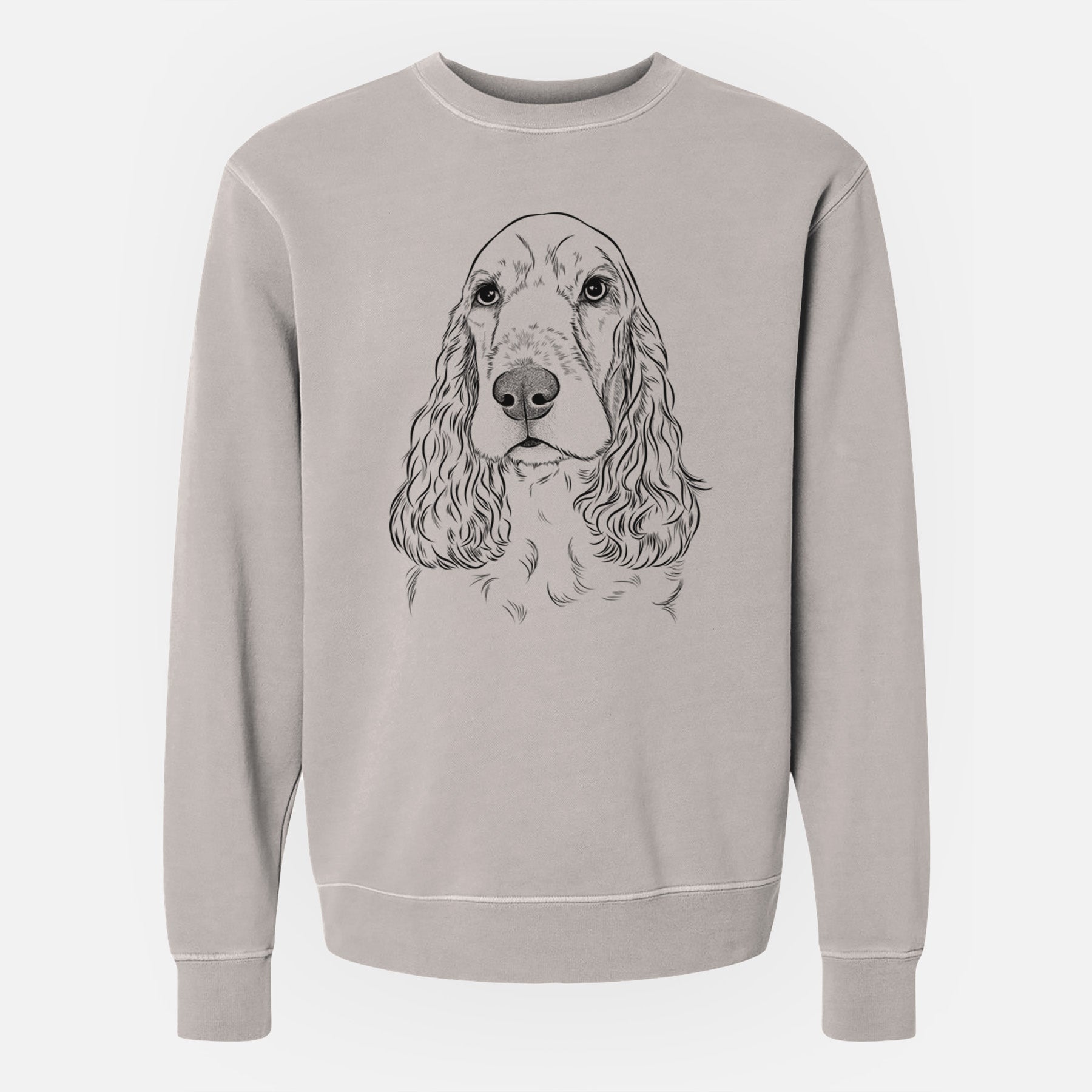 Bare Henry the English Cocker Spaniel - Unisex Pigment Dyed Crew Sweatshirt