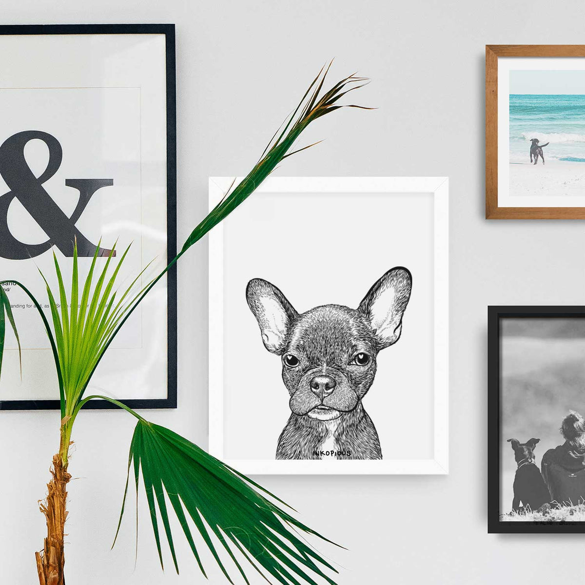 Henry the French Bulldog Art Print