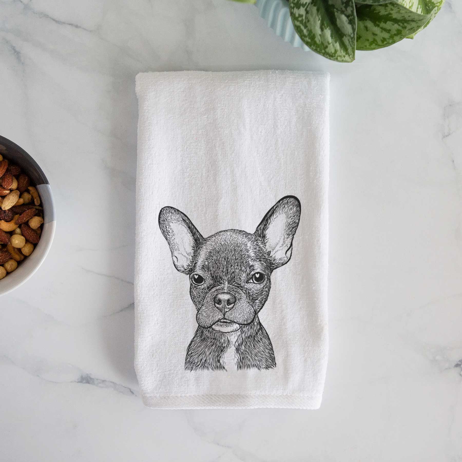 Henry the French Bulldog Decorative Hand Towel