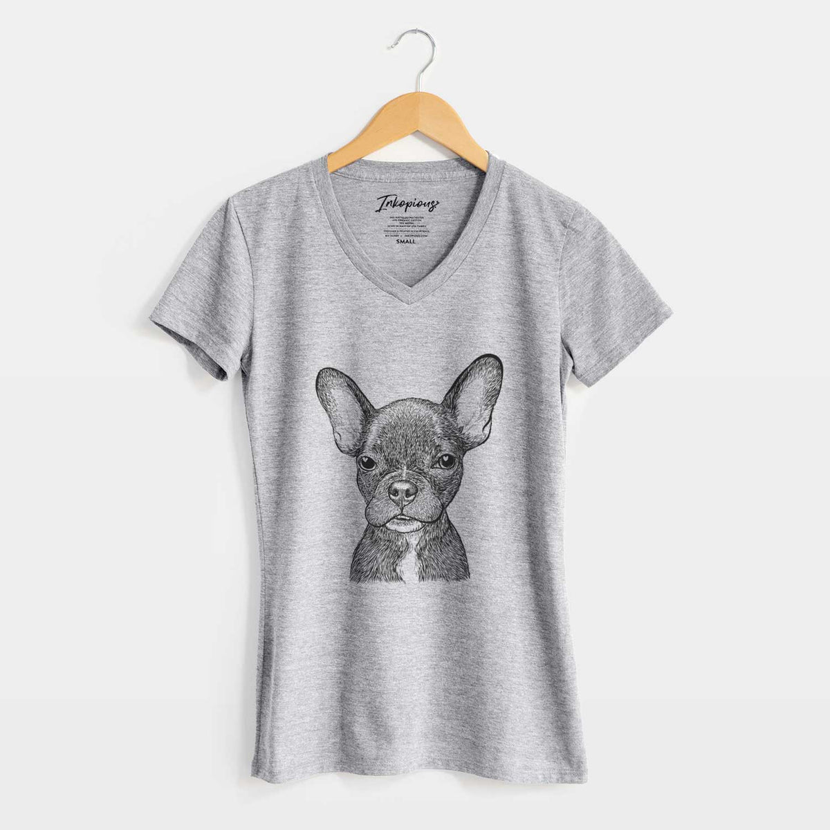 Bare Henry the French Bulldog - Women's V-neck Shirt