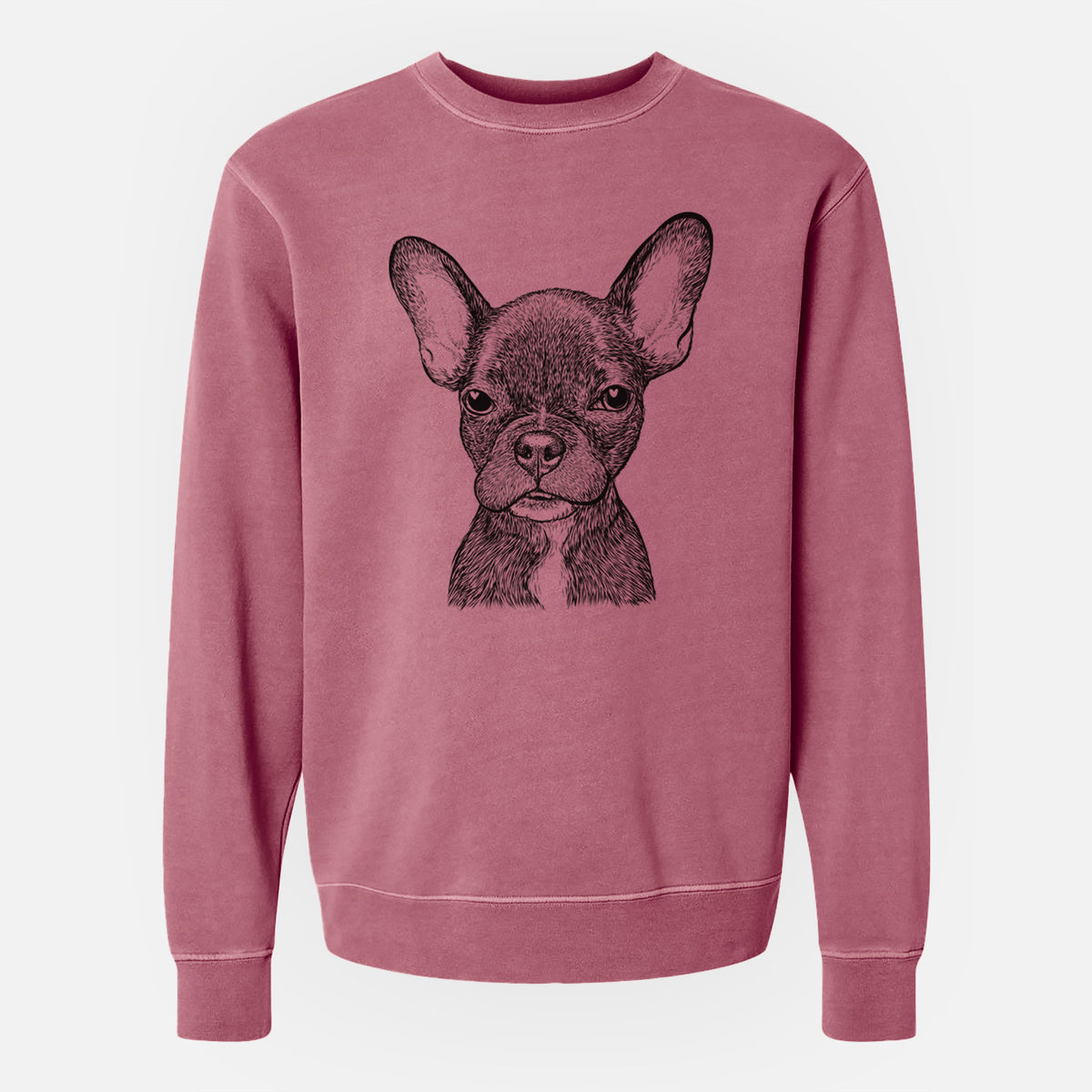 Bare Henry the French Bulldog - Unisex Pigment Dyed Crew Sweatshirt
