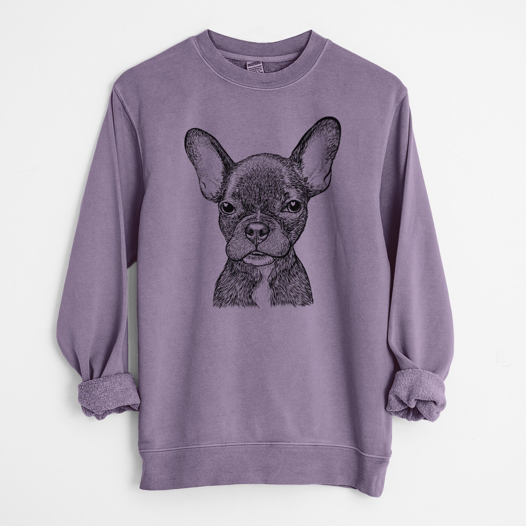 Bare Henry the French Bulldog - Unisex Pigment Dyed Crew Sweatshirt