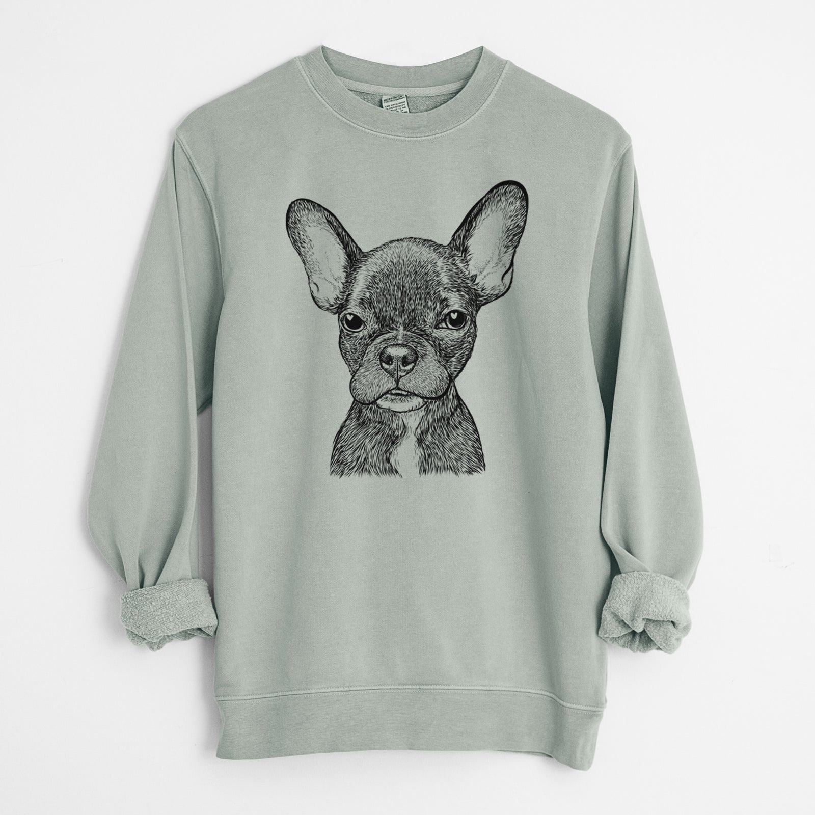 Bare Henry the French Bulldog - Unisex Pigment Dyed Crew Sweatshirt