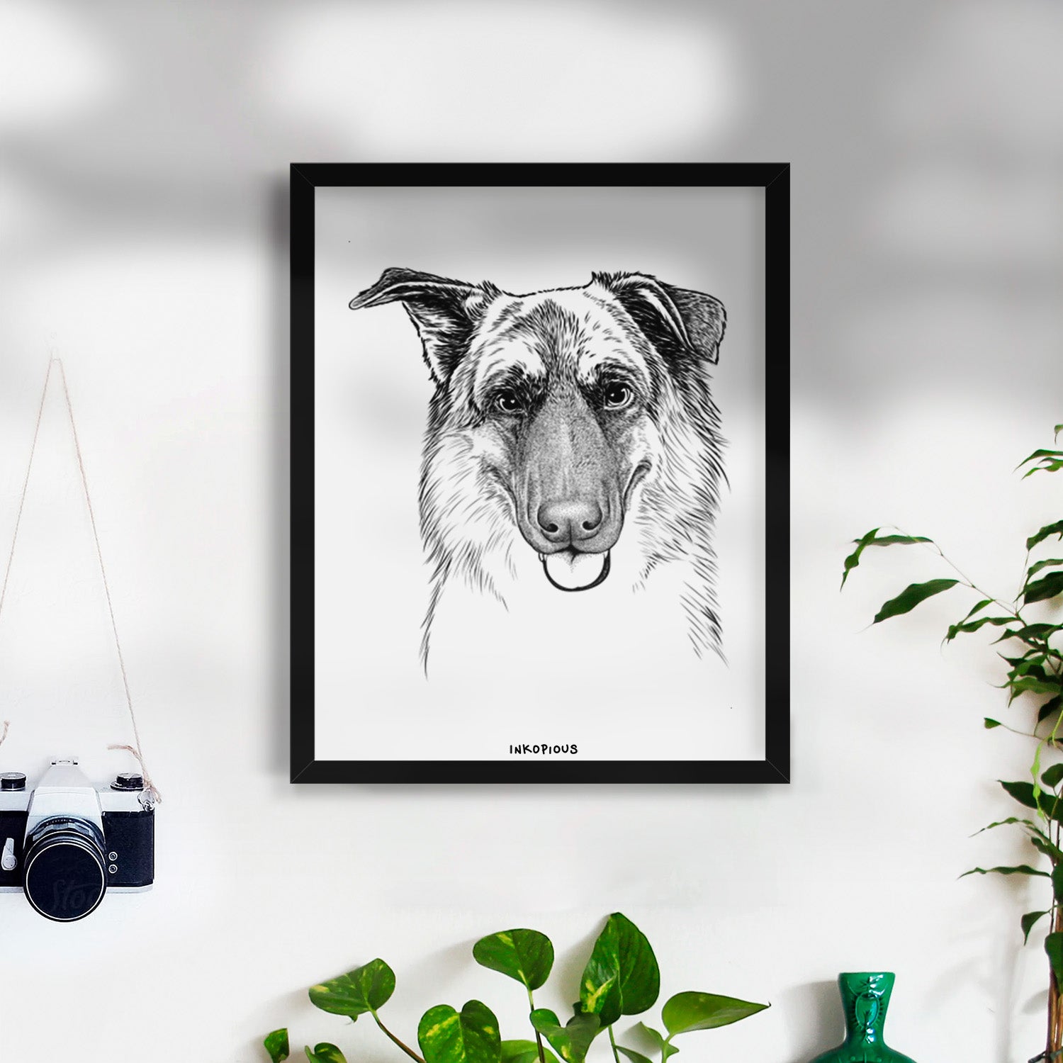 Henry the German Shepherd Art Print