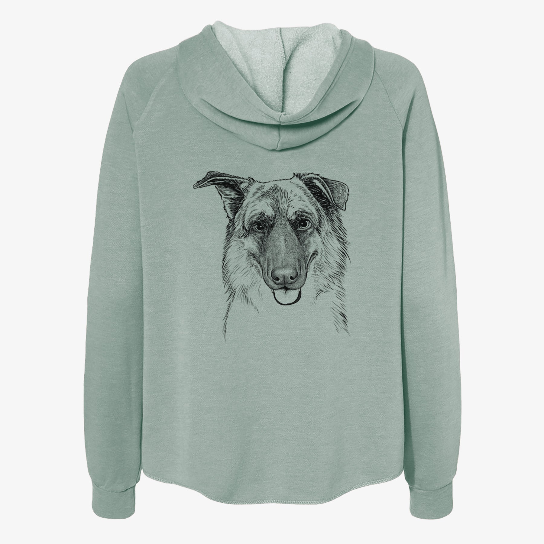 Henry the German Shepherd - Women's Cali Wave Zip-Up Sweatshirt