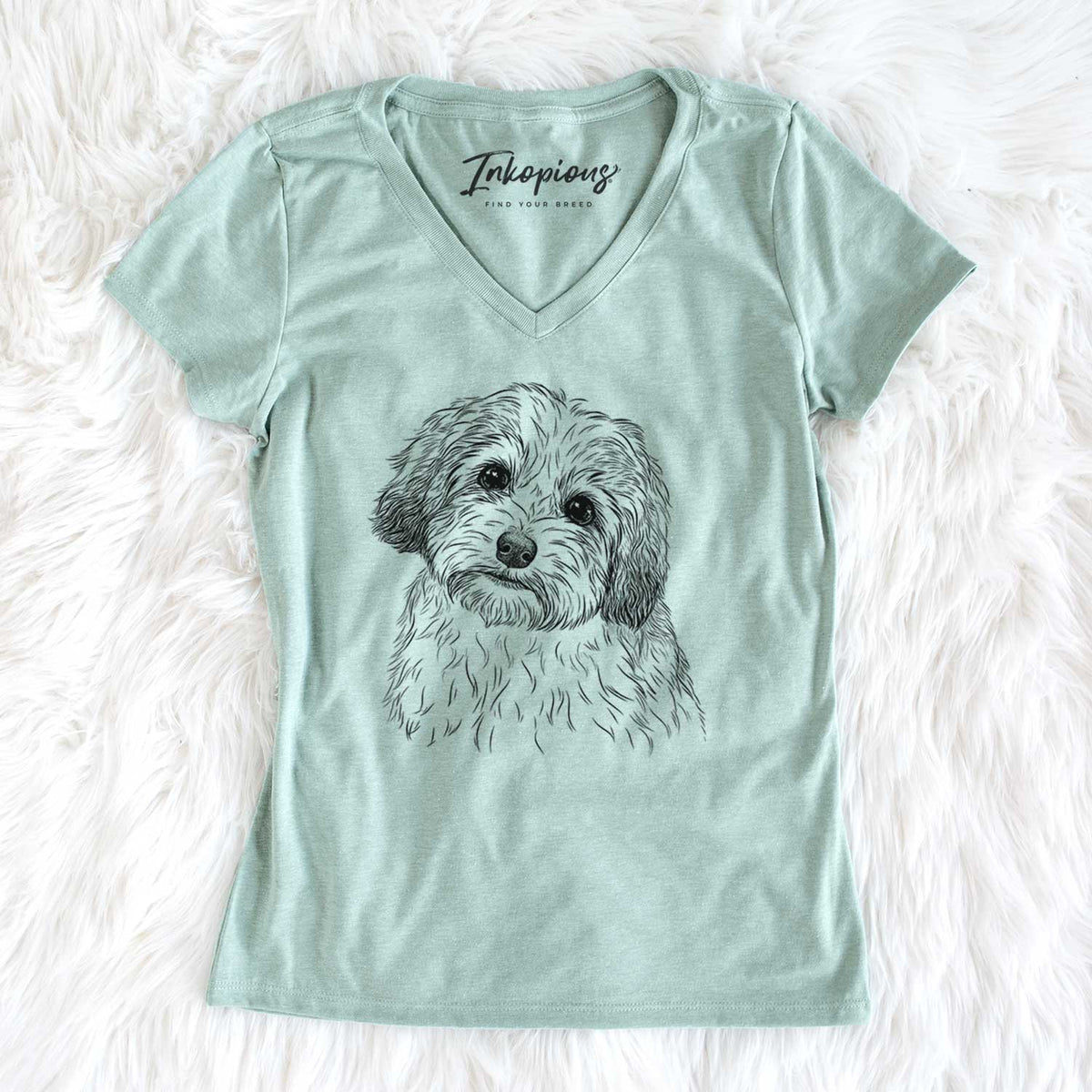 Bare Henry the Havanese - Women&#39;s V-neck Shirt