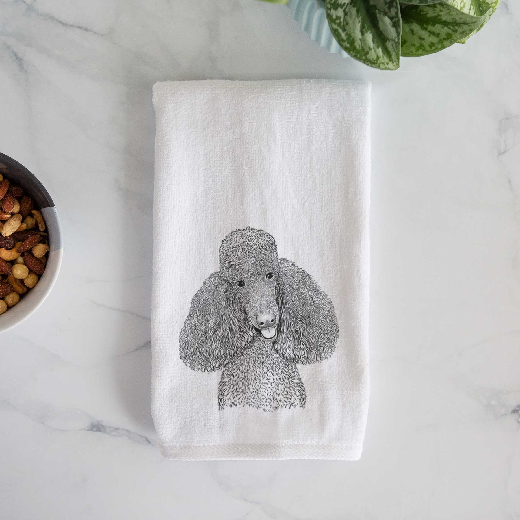 Henry the Standard Poodle Decorative Hand Towel