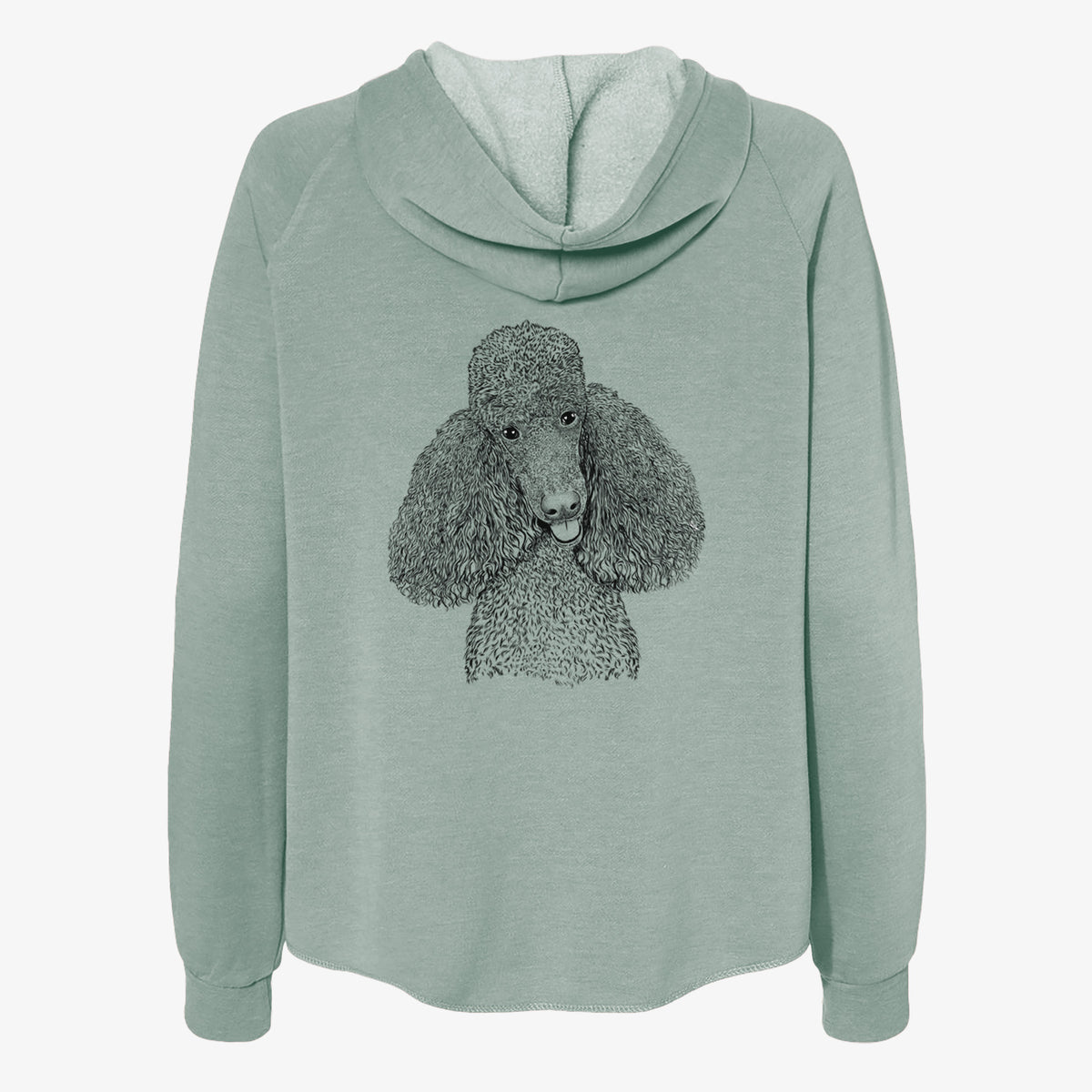 Henry the Standard Poodle - Women's Cali Wave Zip-Up Sweatshirt