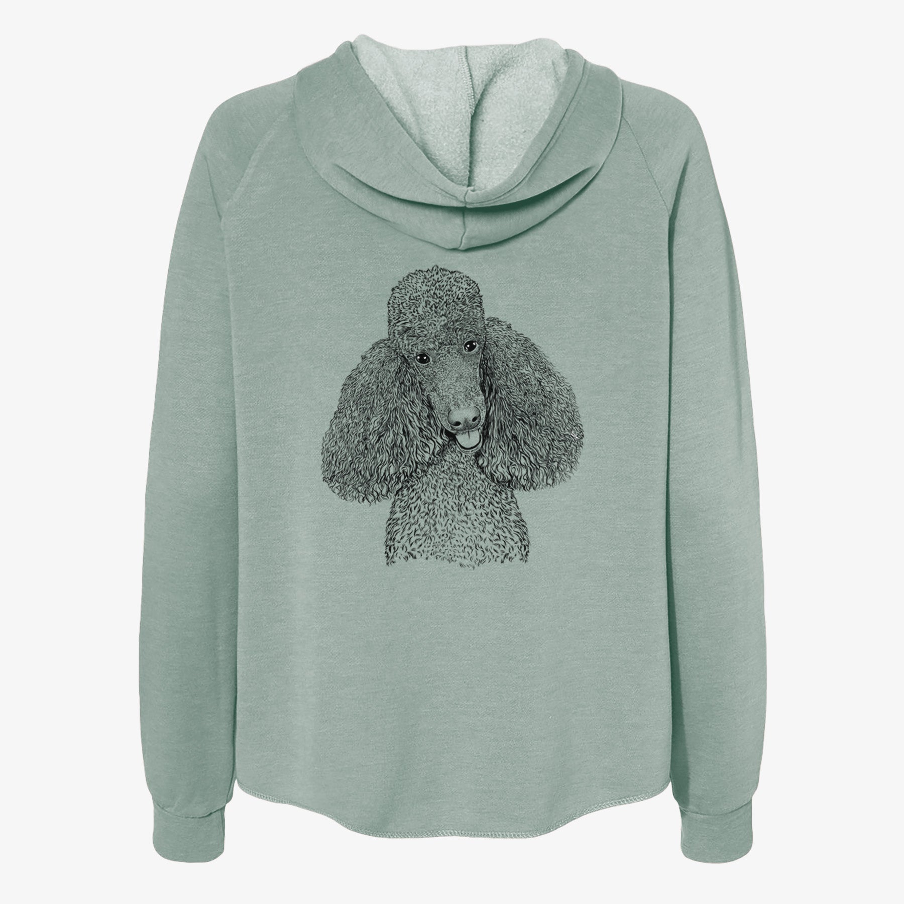 Henry the Standard Poodle - Women's Cali Wave Zip-Up Sweatshirt