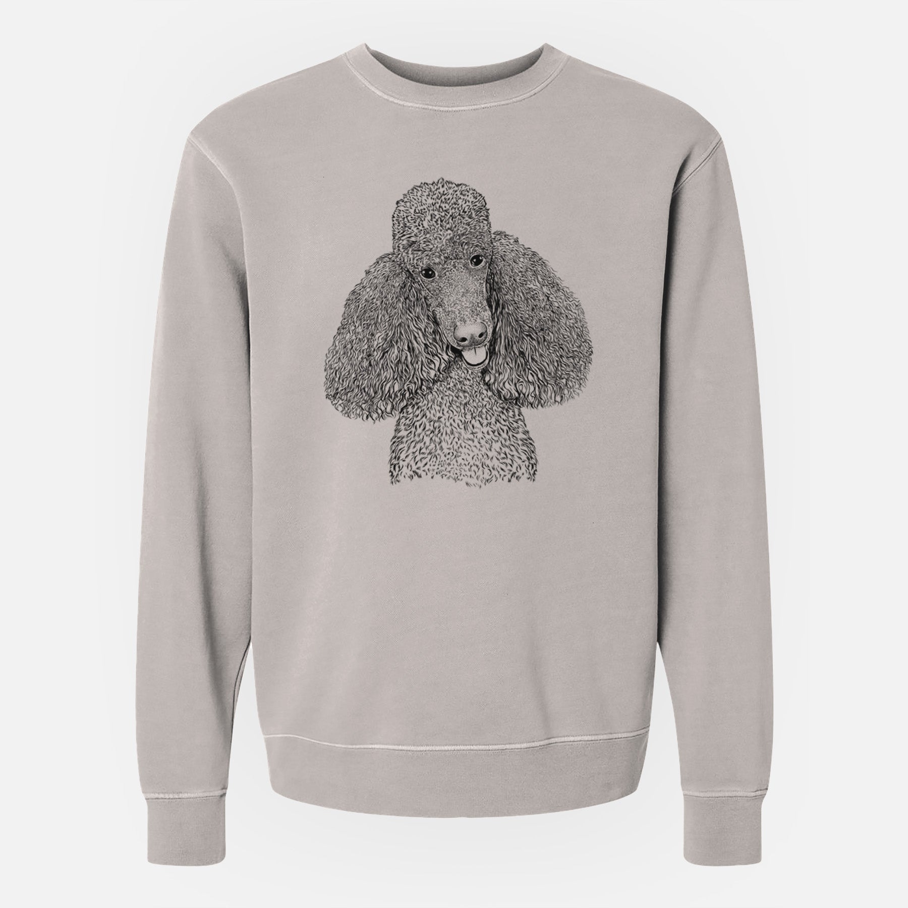 Bare Henry the Standard Poodle - Unisex Pigment Dyed Crew Sweatshirt