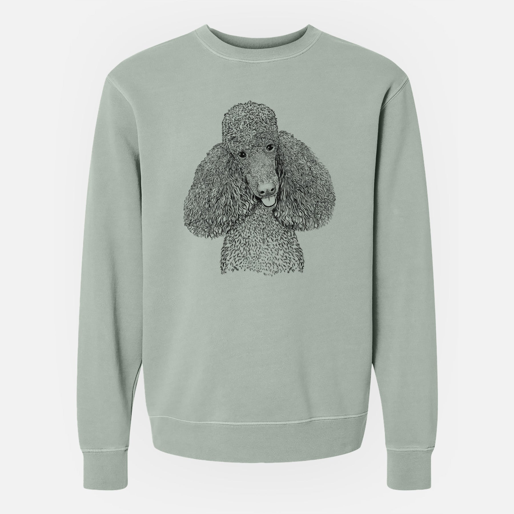 Bare Henry the Standard Poodle - Unisex Pigment Dyed Crew Sweatshirt