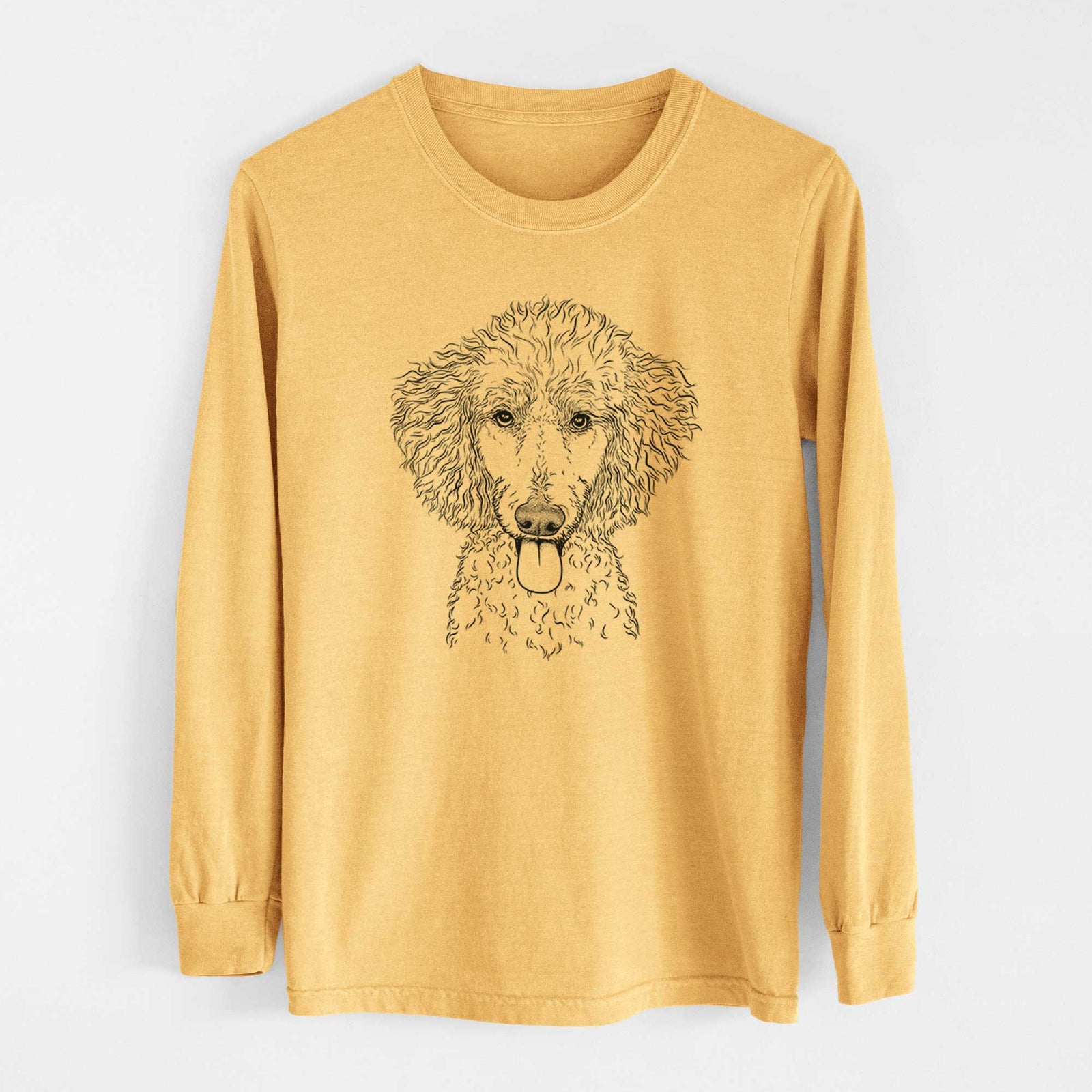 Bare Henry the White Standard Poodle - Heavyweight 100% Cotton Long Sleeve