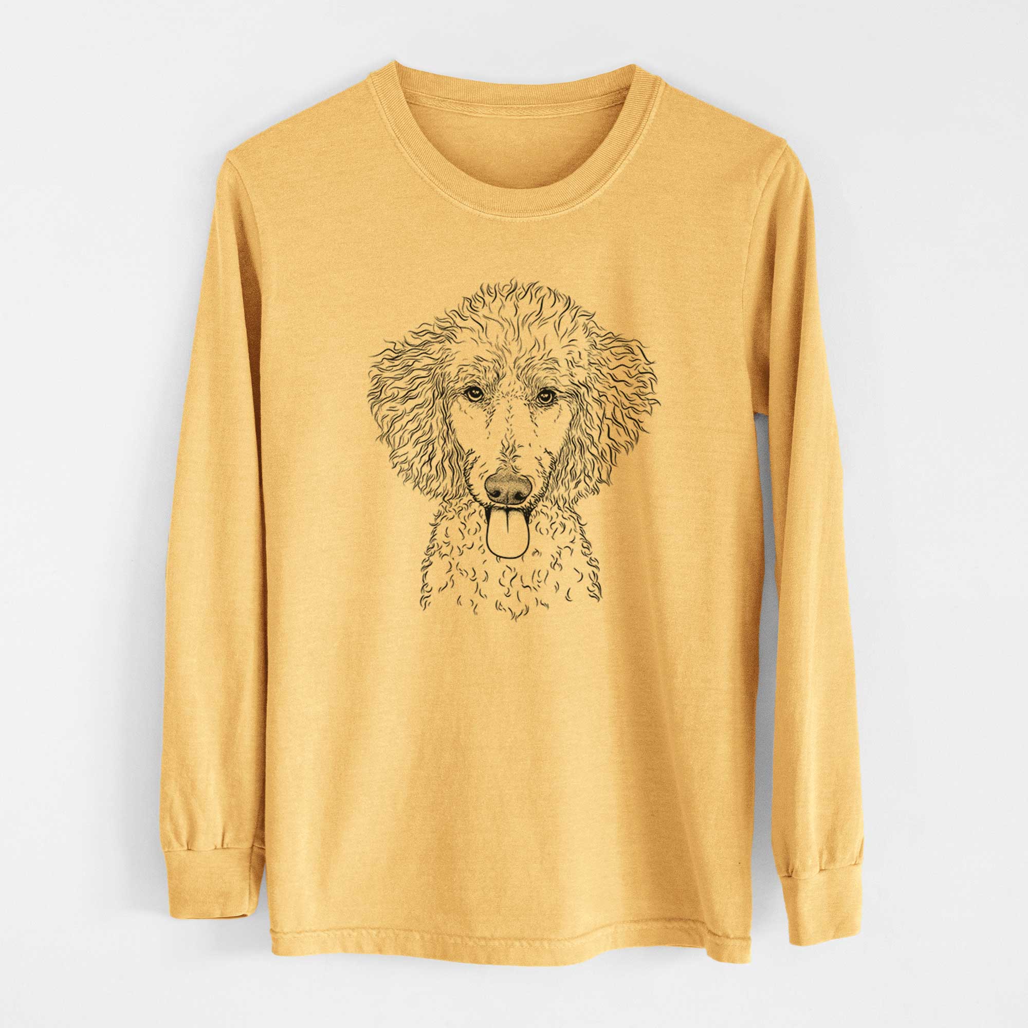 Bare Henry the White Standard Poodle - Heavyweight 100% Cotton Long Sleeve
