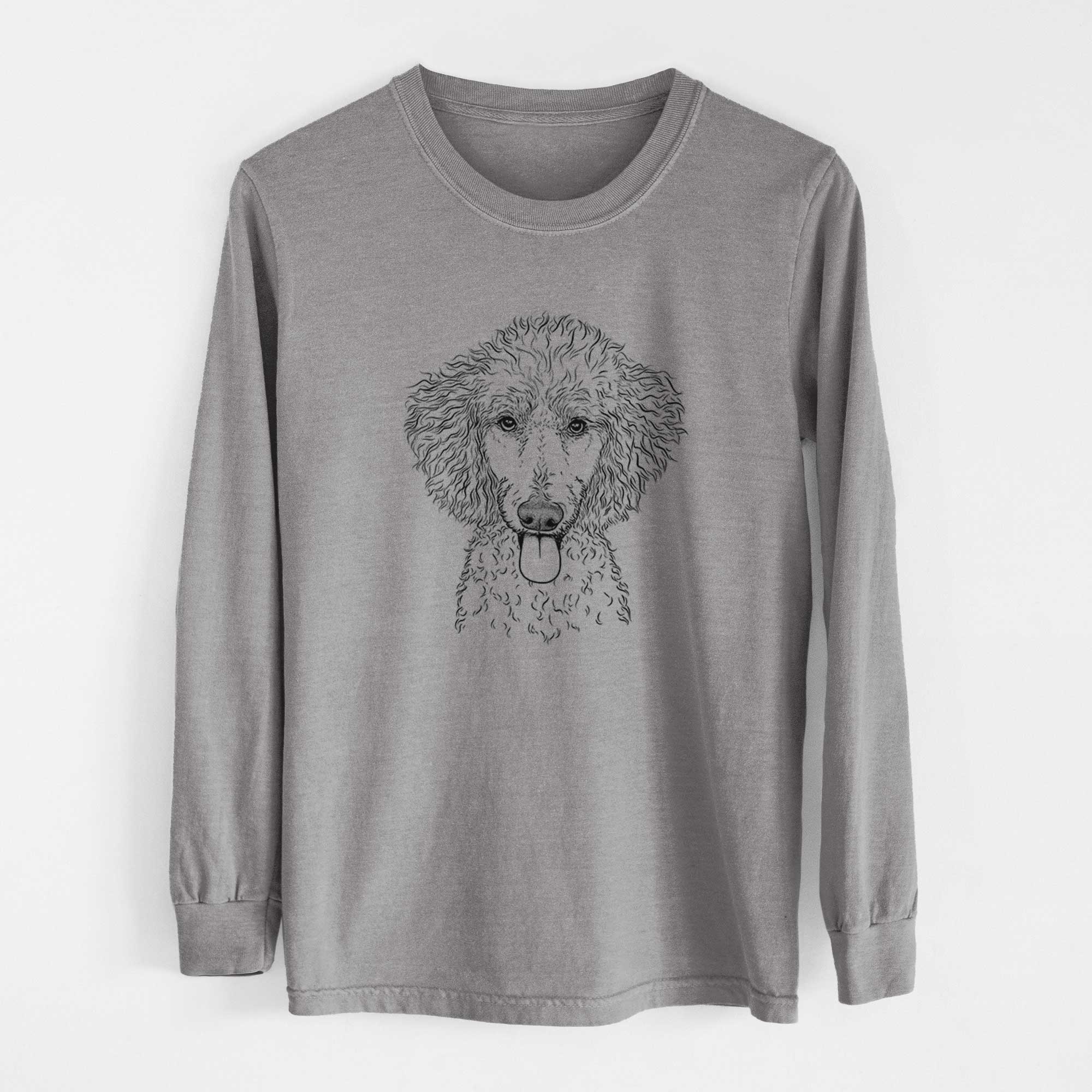Bare Henry the White Standard Poodle - Heavyweight 100% Cotton Long Sleeve