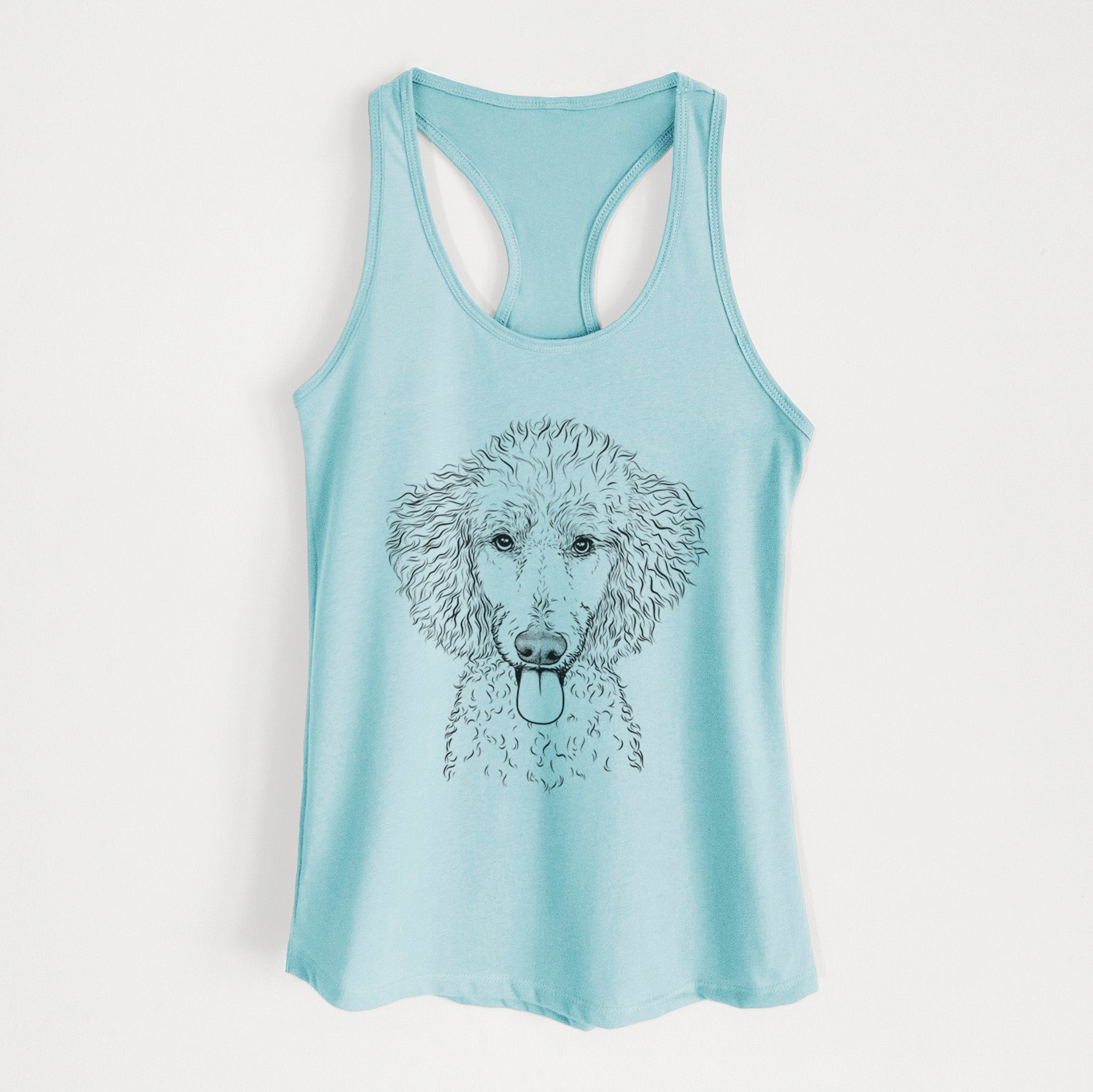 Henry the White Standard Poodle - Women's Racerback Tanktop