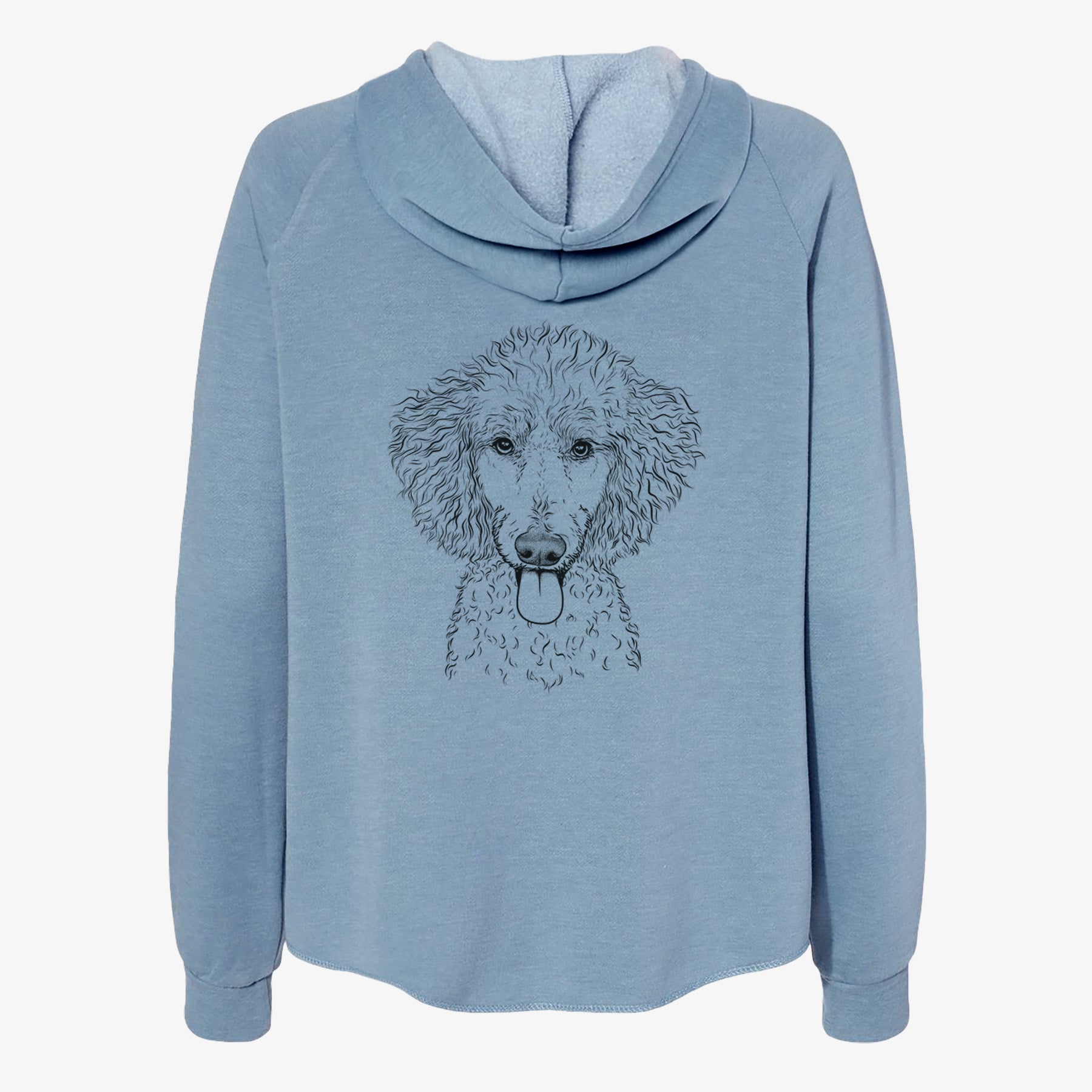 Henry the White Standard Poodle - Women's Cali Wave Zip-Up Sweatshirt