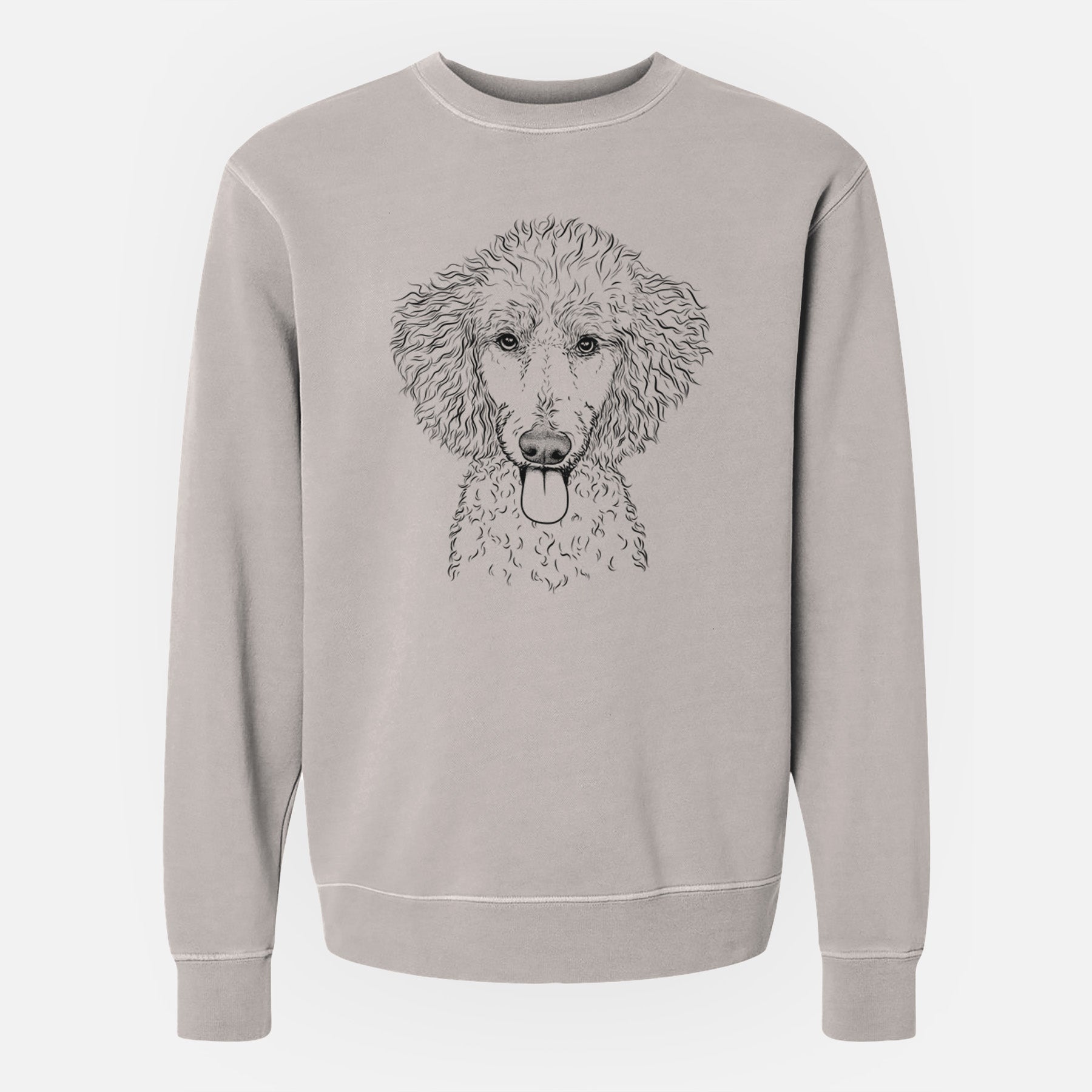 Bare Henry the White Standard Poodle - Unisex Pigment Dyed Crew Sweatshirt