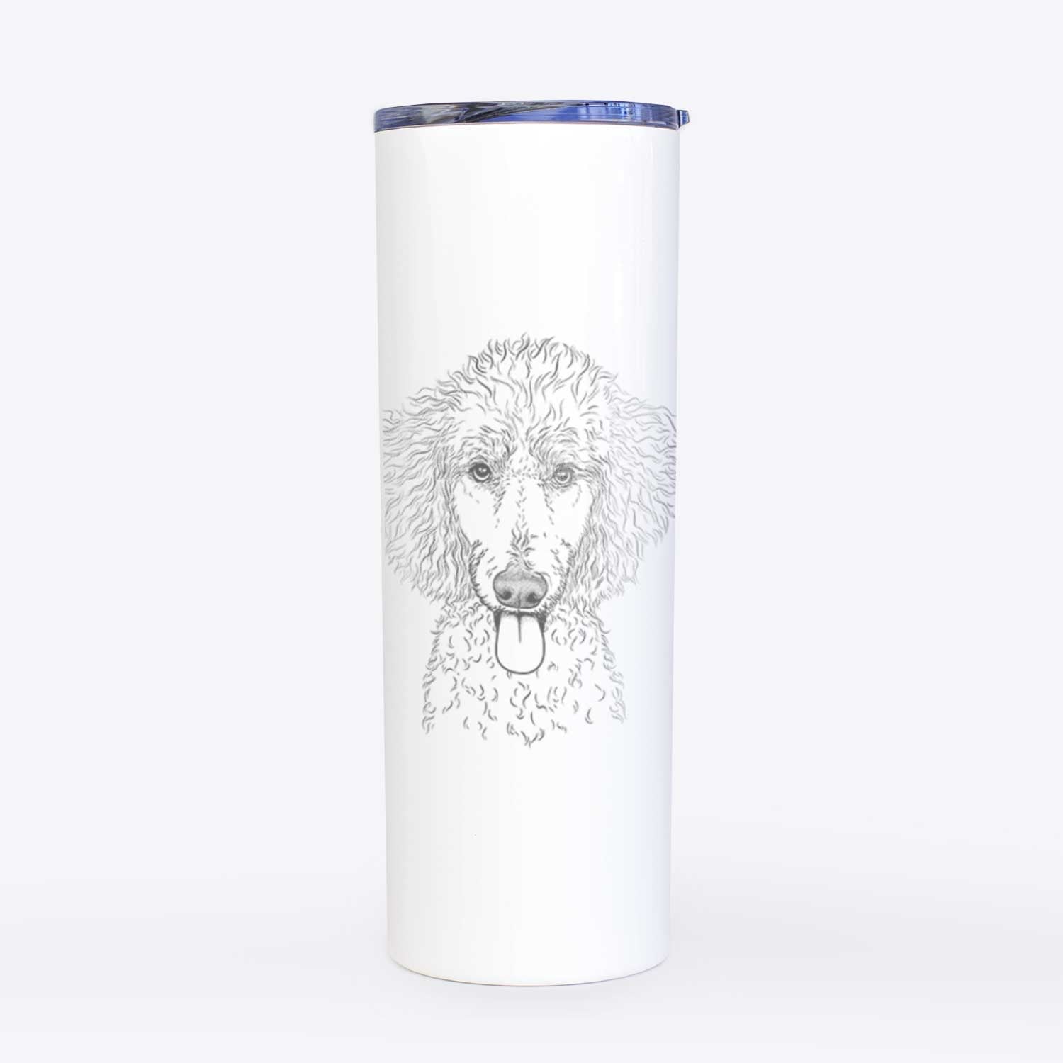 Henry the White Standard Poodle - 20oz Skinny Tumbler