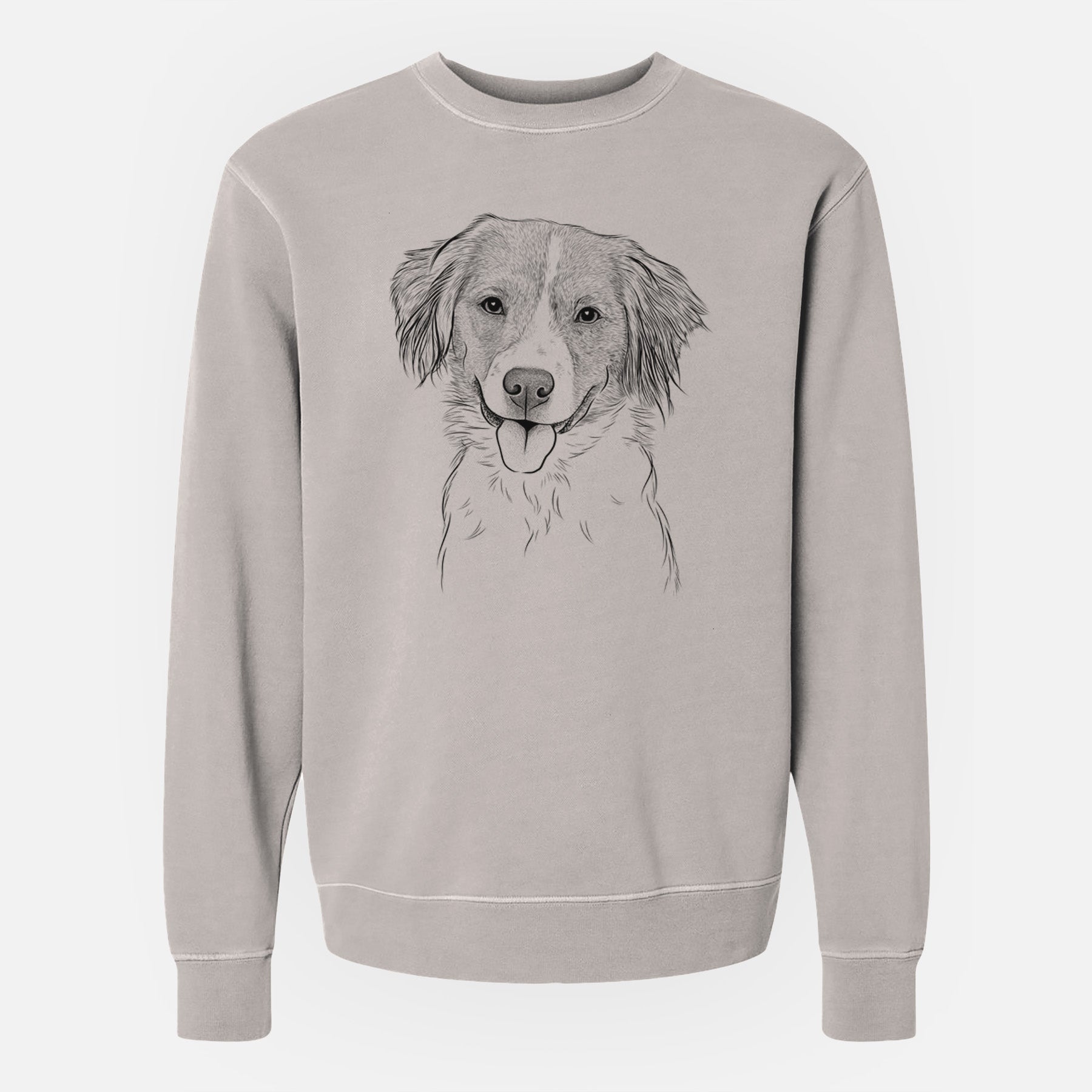 Bare Hercules the Nederlandse Kooikerhondje - Unisex Pigment Dyed Crew Sweatshirt