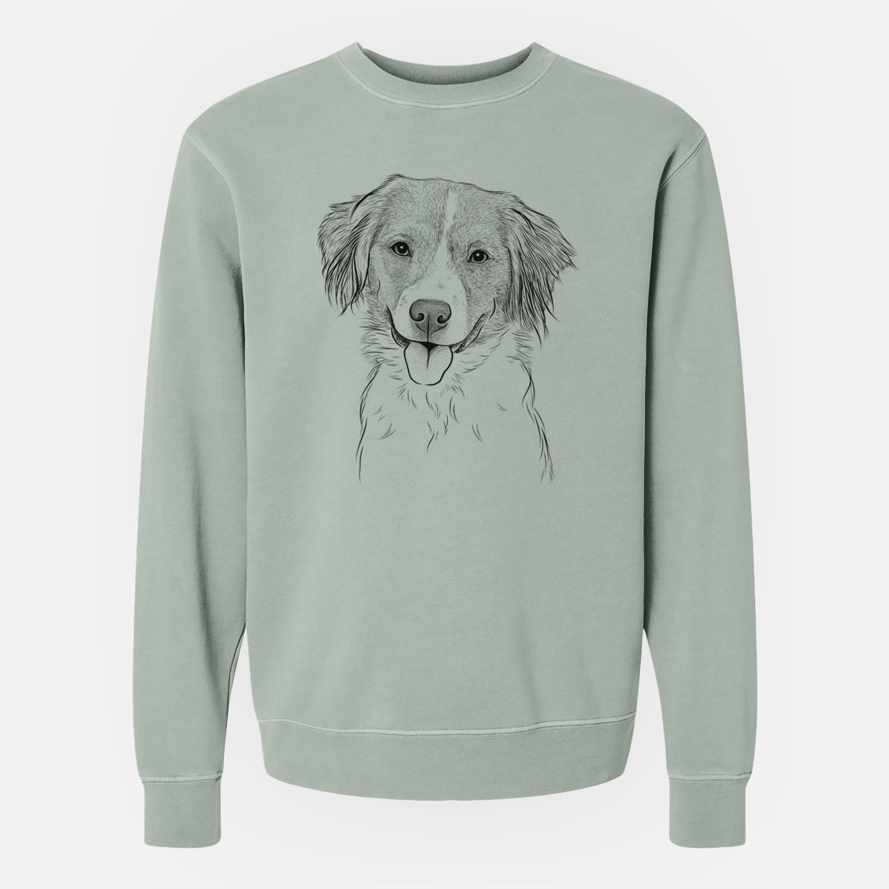 Bare Hercules the Nederlandse Kooikerhondje - Unisex Pigment Dyed Crew Sweatshirt