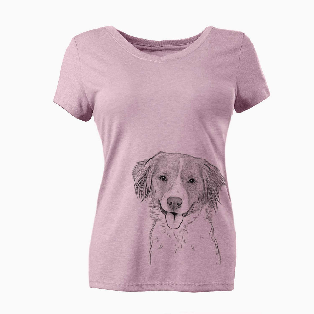 Bare Hercules the Nederlandse Kooikerhondje - Women's V-neck Shirt