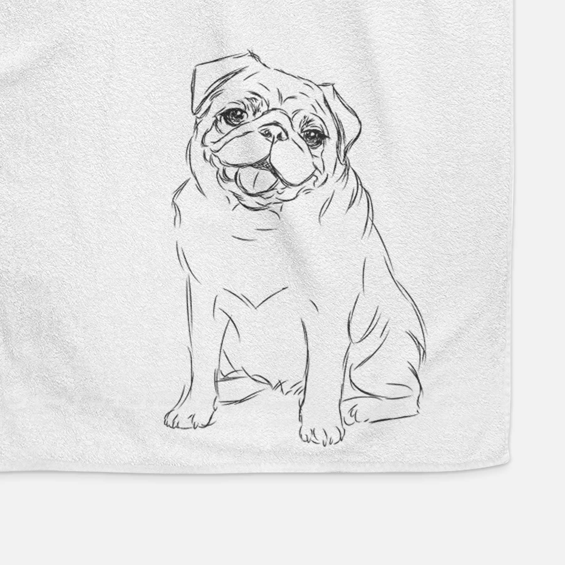 Higgins the Pug Decorative Hand Towel