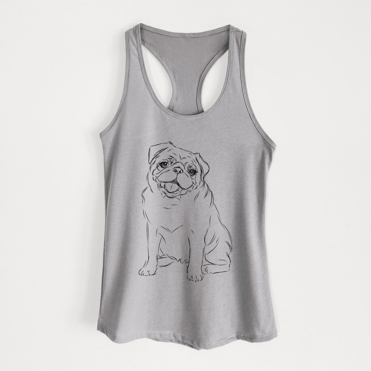 Higgins the Pug - Women&#39;s Racerback Tanktop