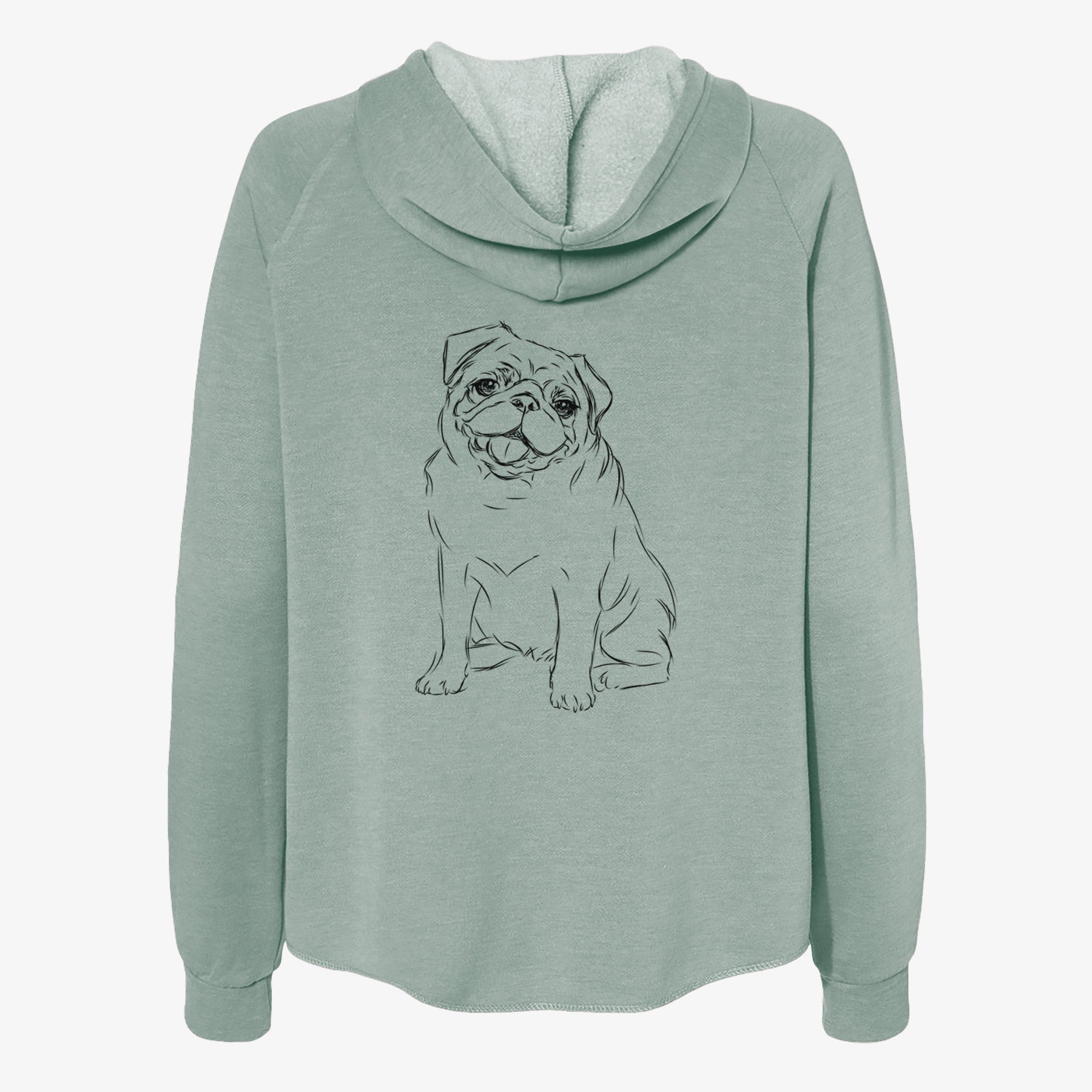 Higgins the Pug - Women's Cali Wave Zip-Up Sweatshirt