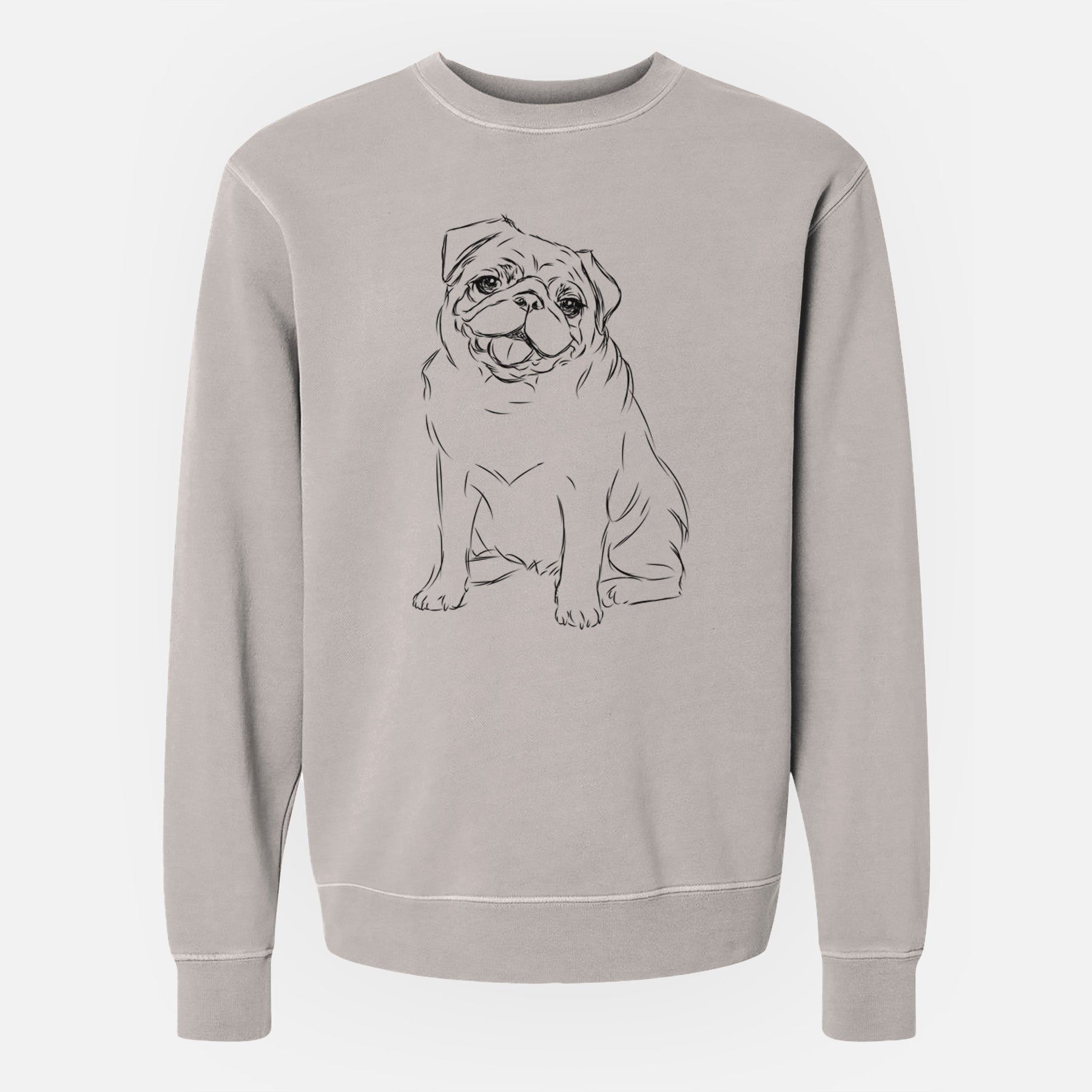 Bare Higgins the Pug - Unisex Pigment Dyed Crew Sweatshirt