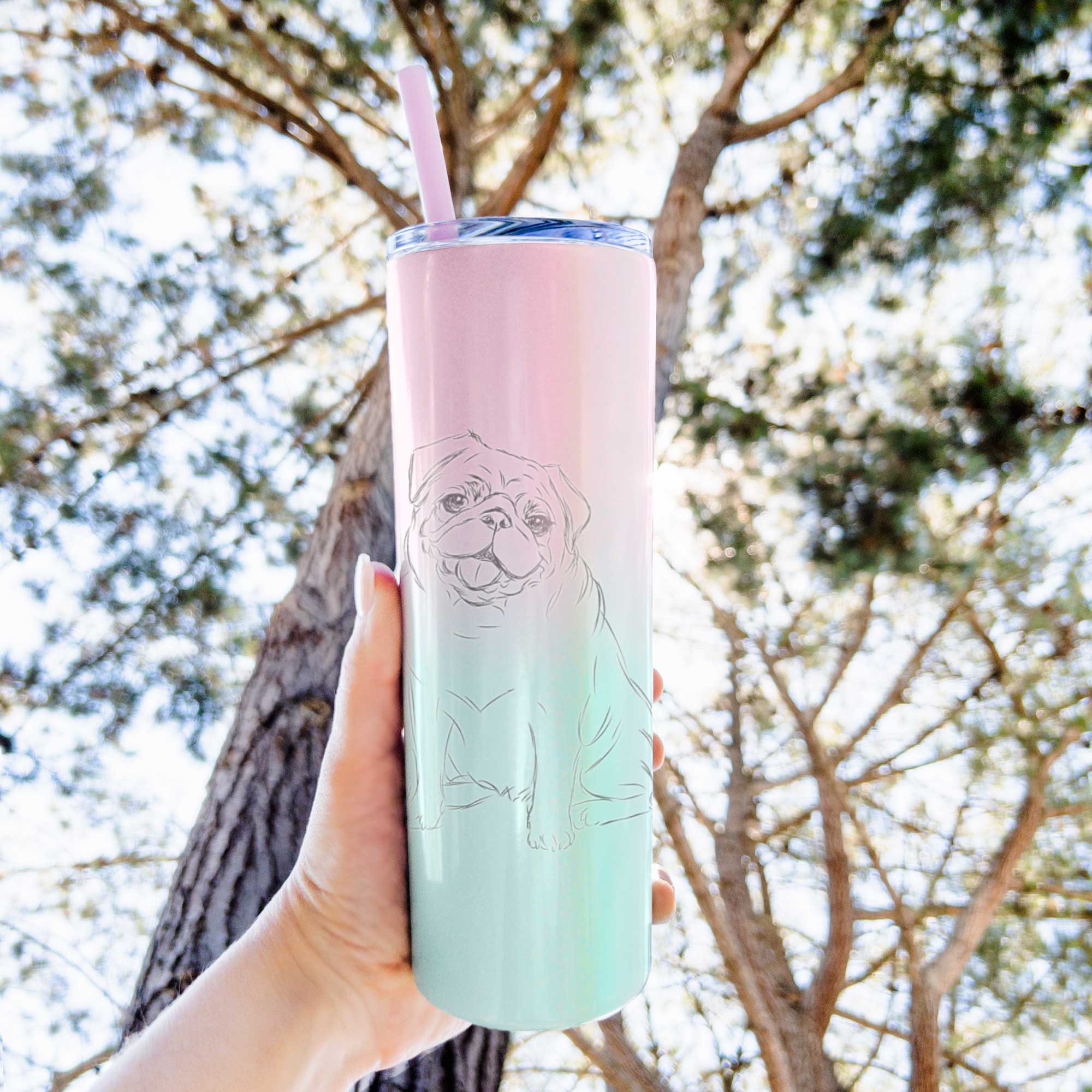 Higgins the Pug - 20oz Skinny Tumbler