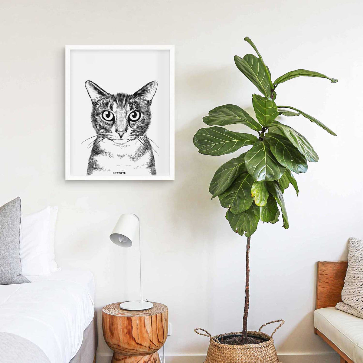 Hobbes the Tabby Cat Art Print