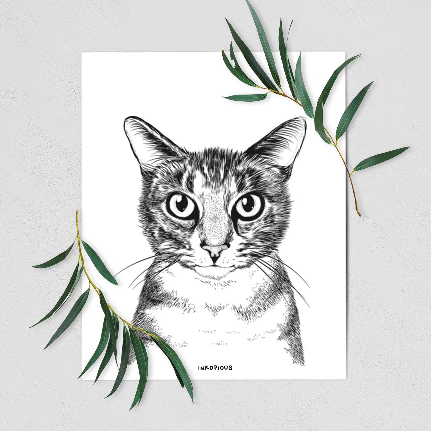 Hobbes the Tabby Cat Art Print