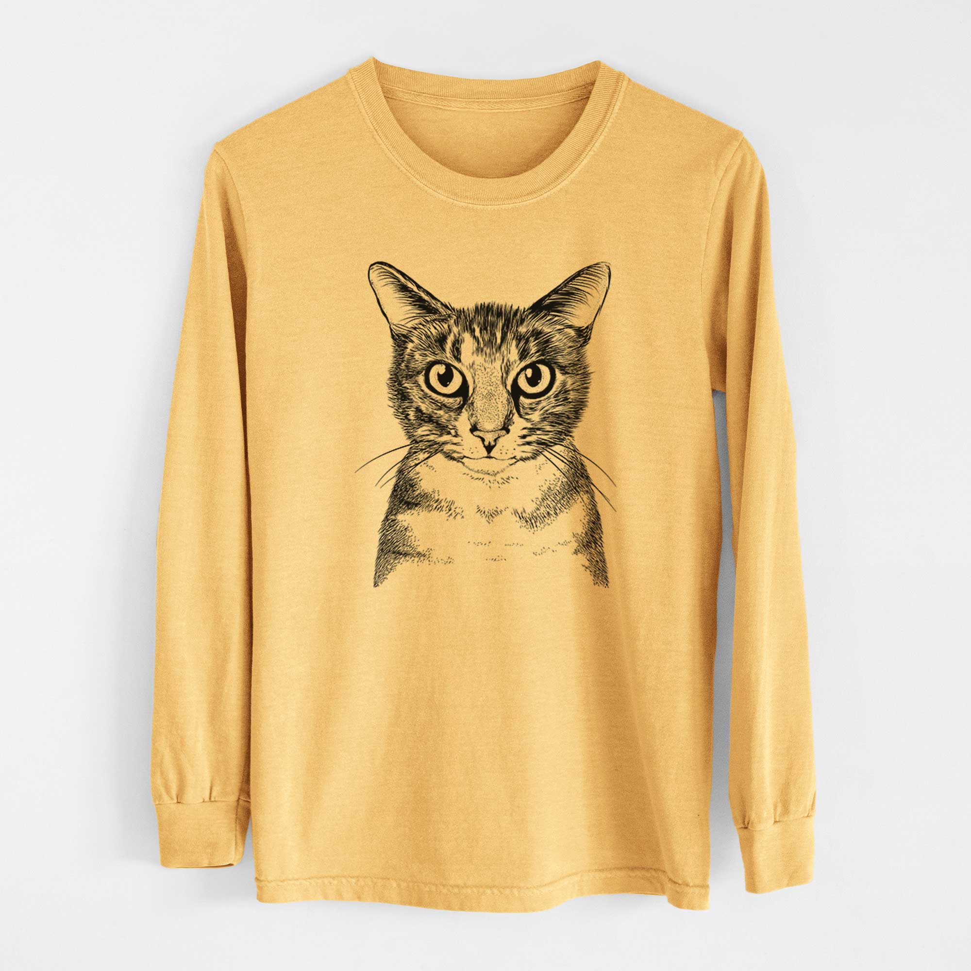 Bare Hobbes the Tabby Cat - Heavyweight 100% Cotton Long Sleeve