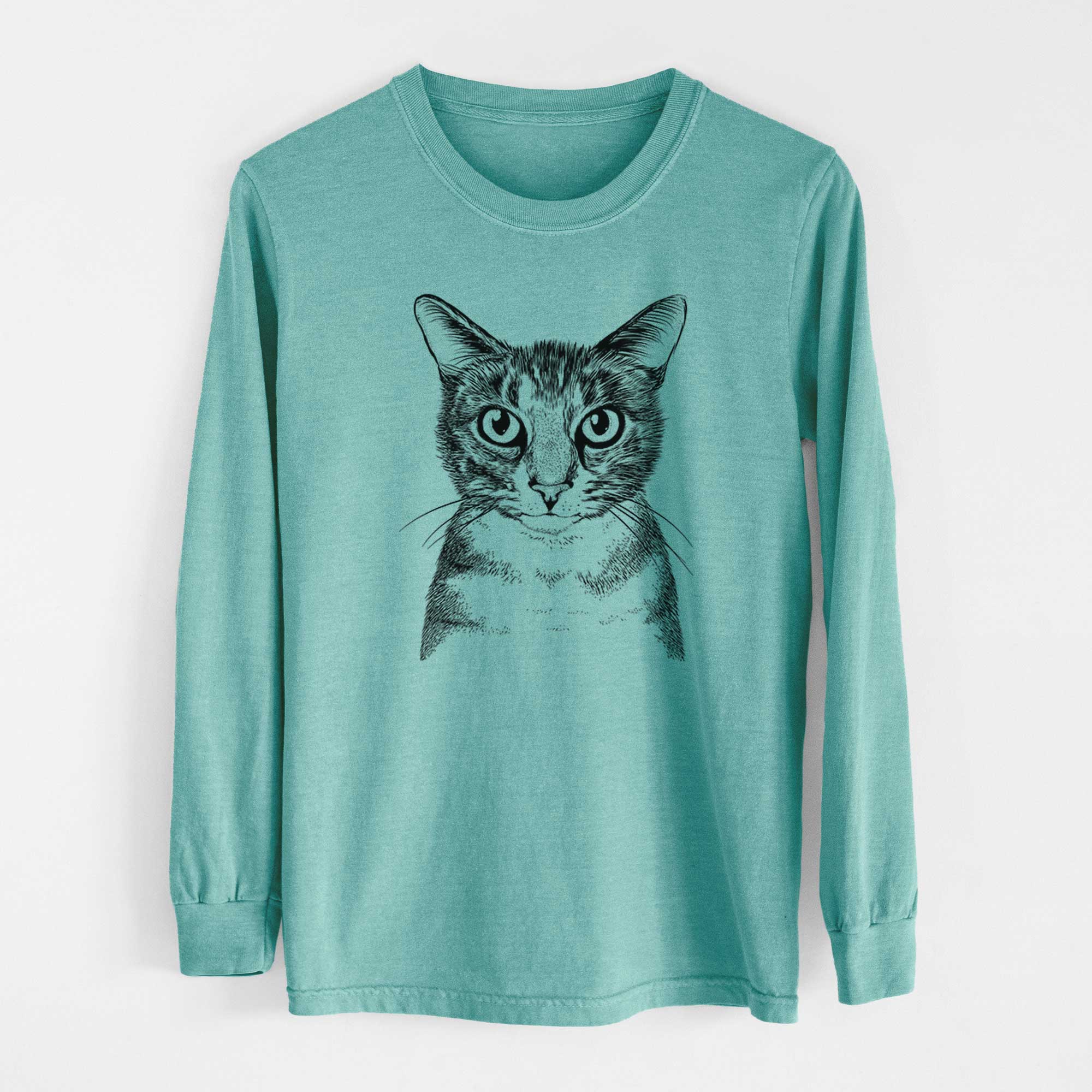 Bare Hobbes the Tabby Cat - Heavyweight 100% Cotton Long Sleeve