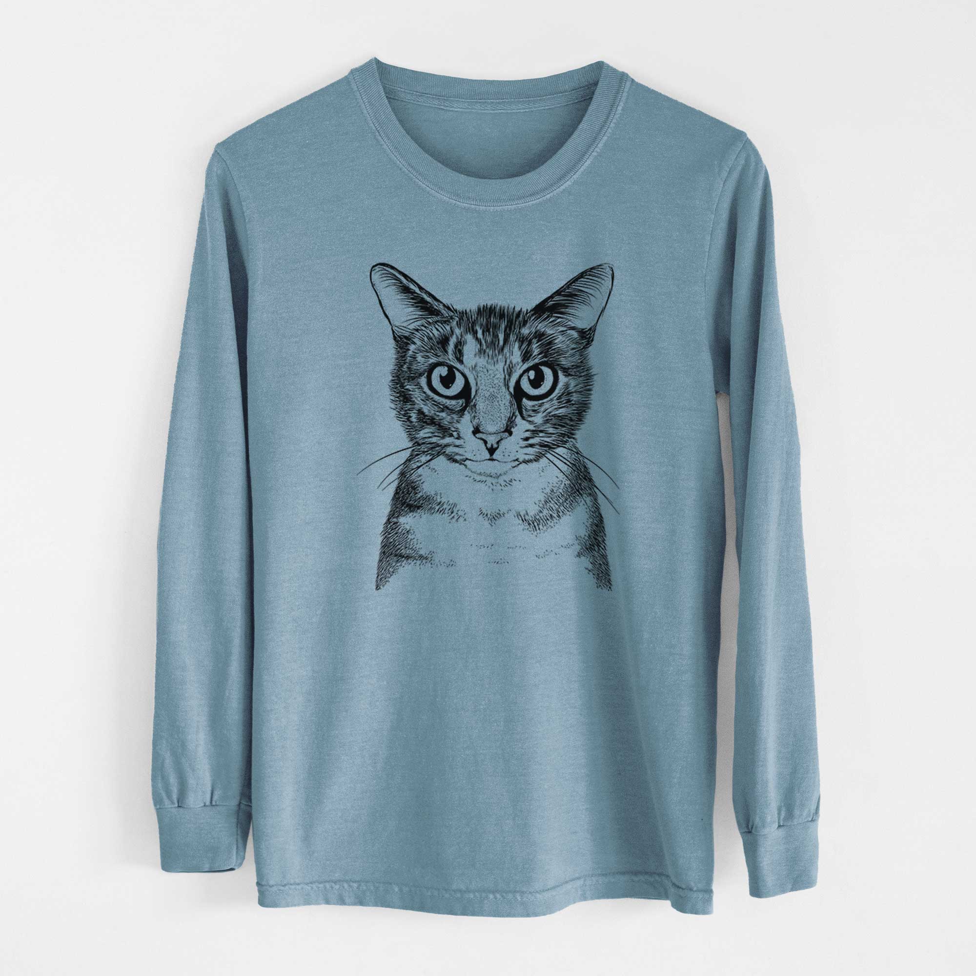 Bare Hobbes the Tabby Cat - Heavyweight 100% Cotton Long Sleeve