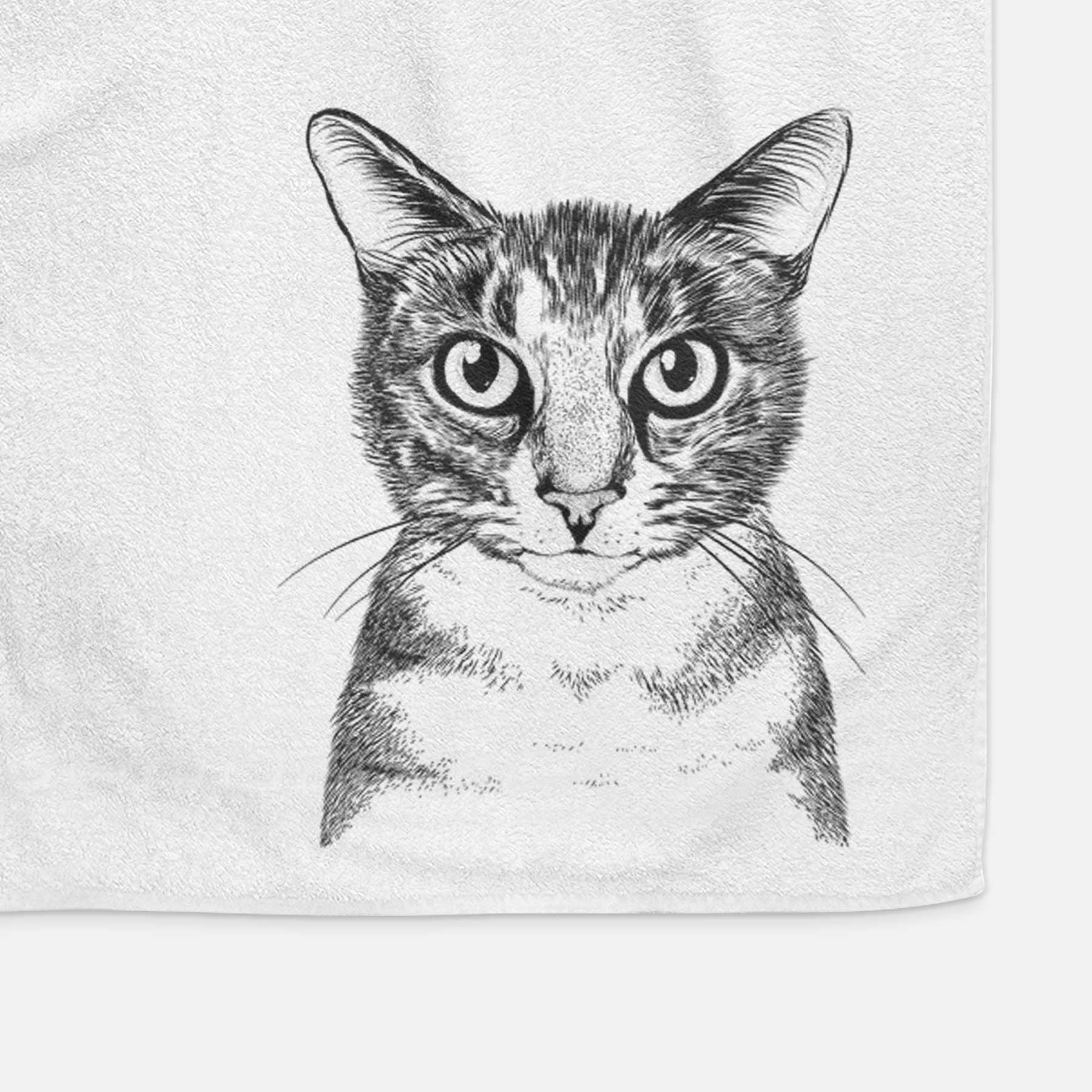 Hobbes the Tabby Cat Decorative Hand Towel